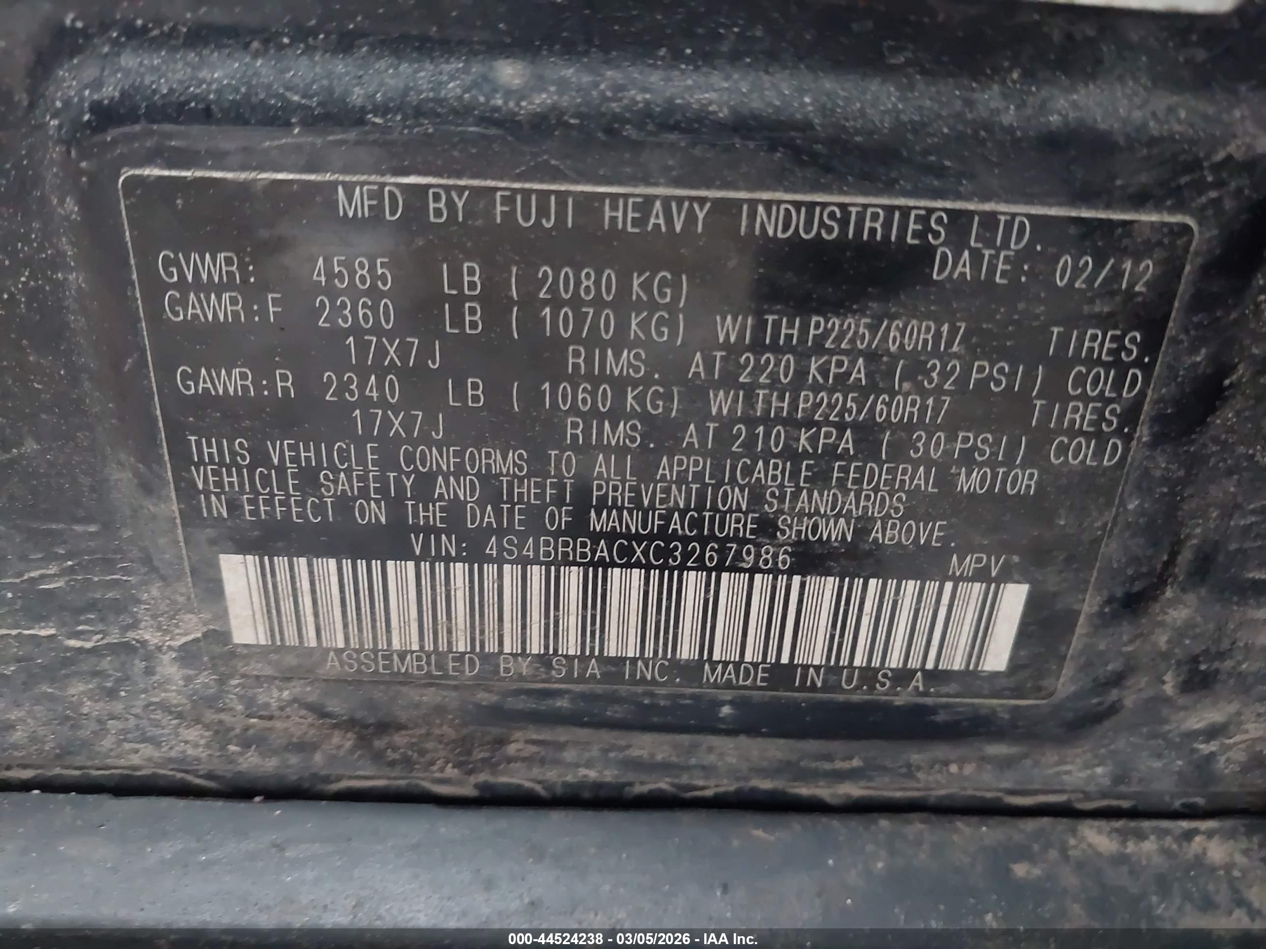 SUBARU OUTBACK image 9