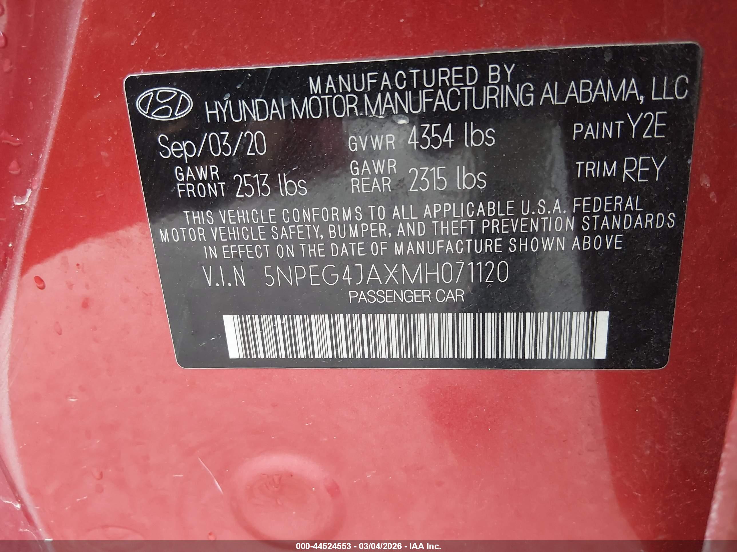 HYUNDAI SONATA image 9