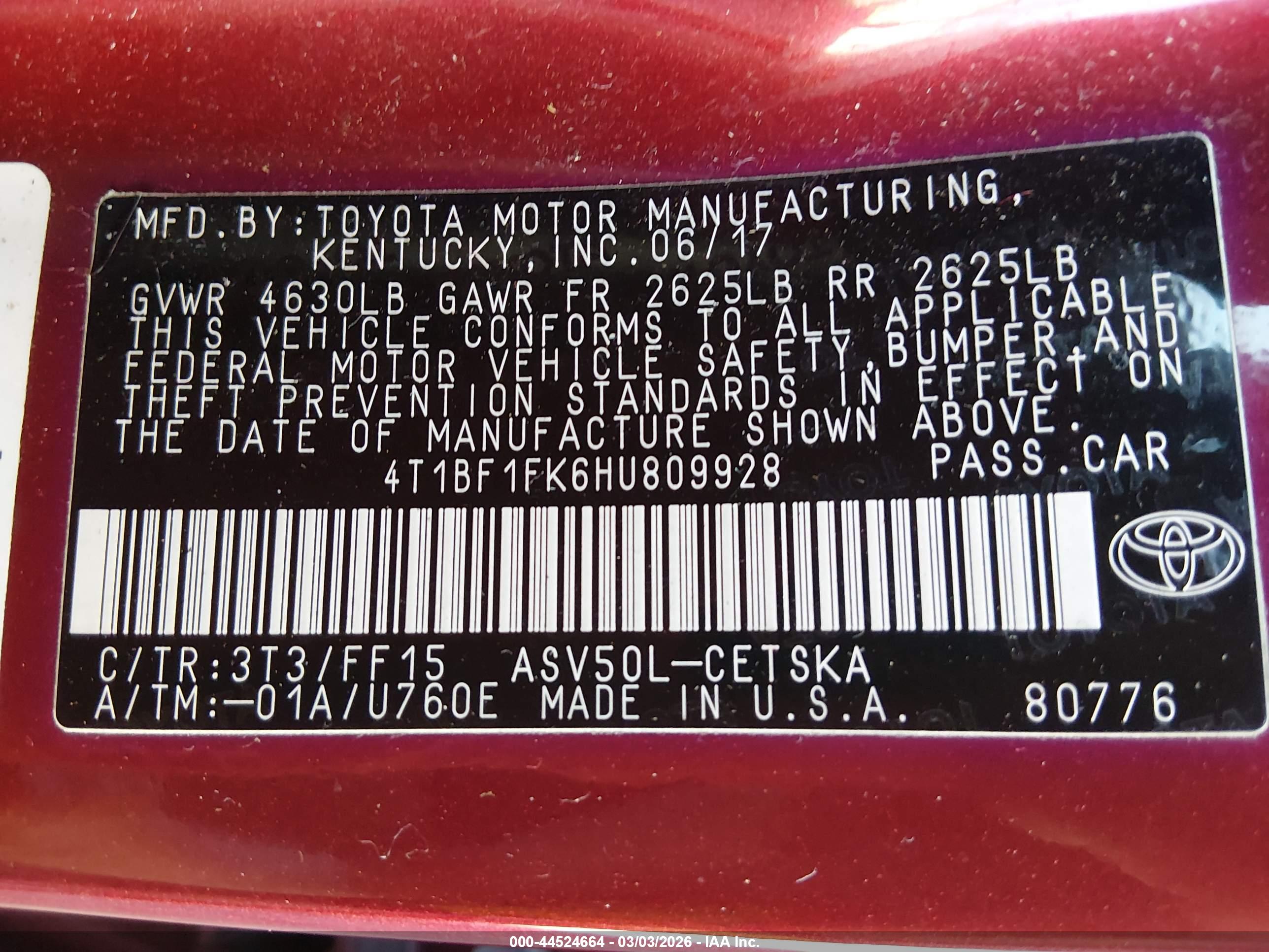 TOYOTA CAMRY image 9