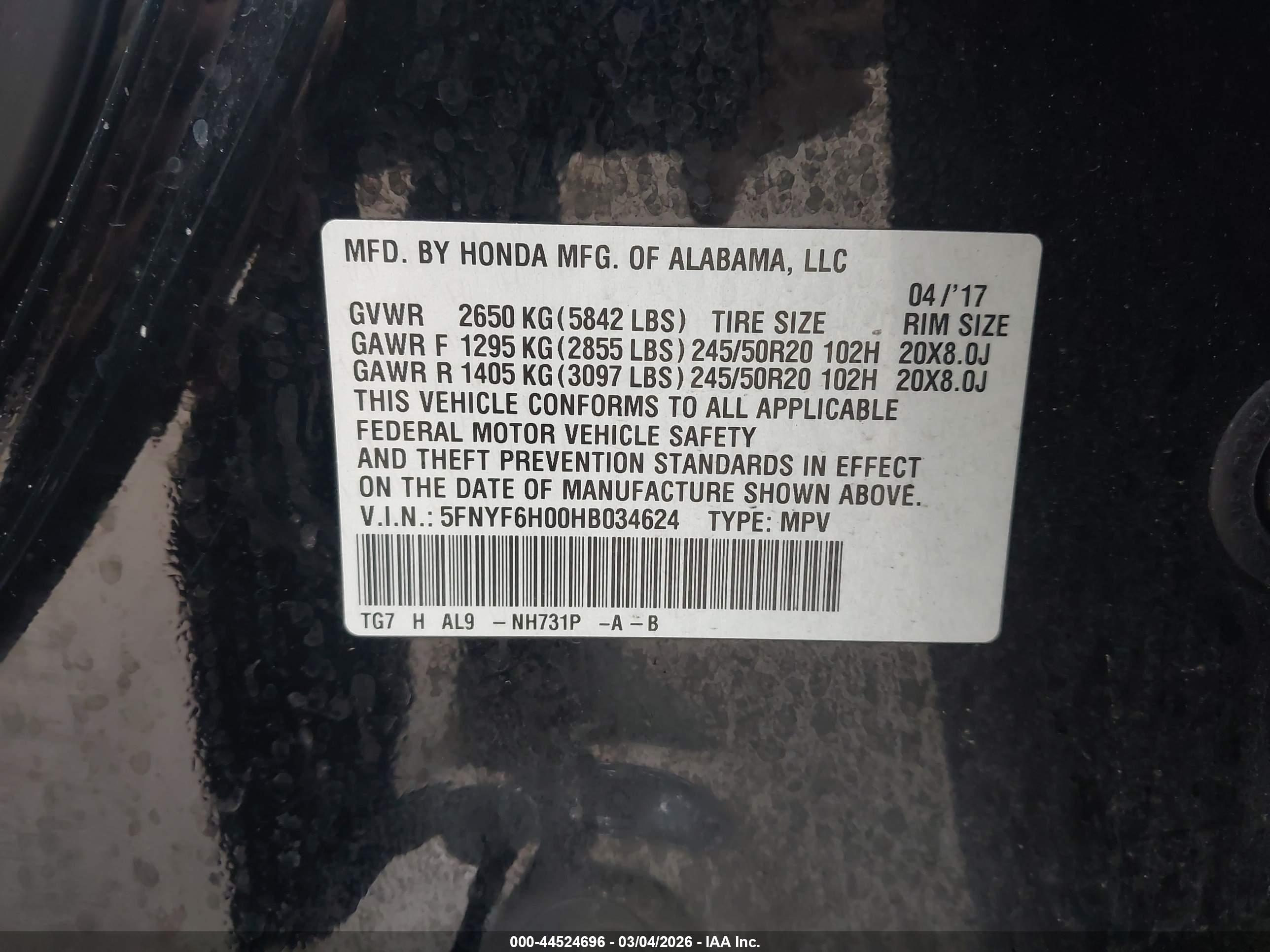 HONDA PILOT image 9
