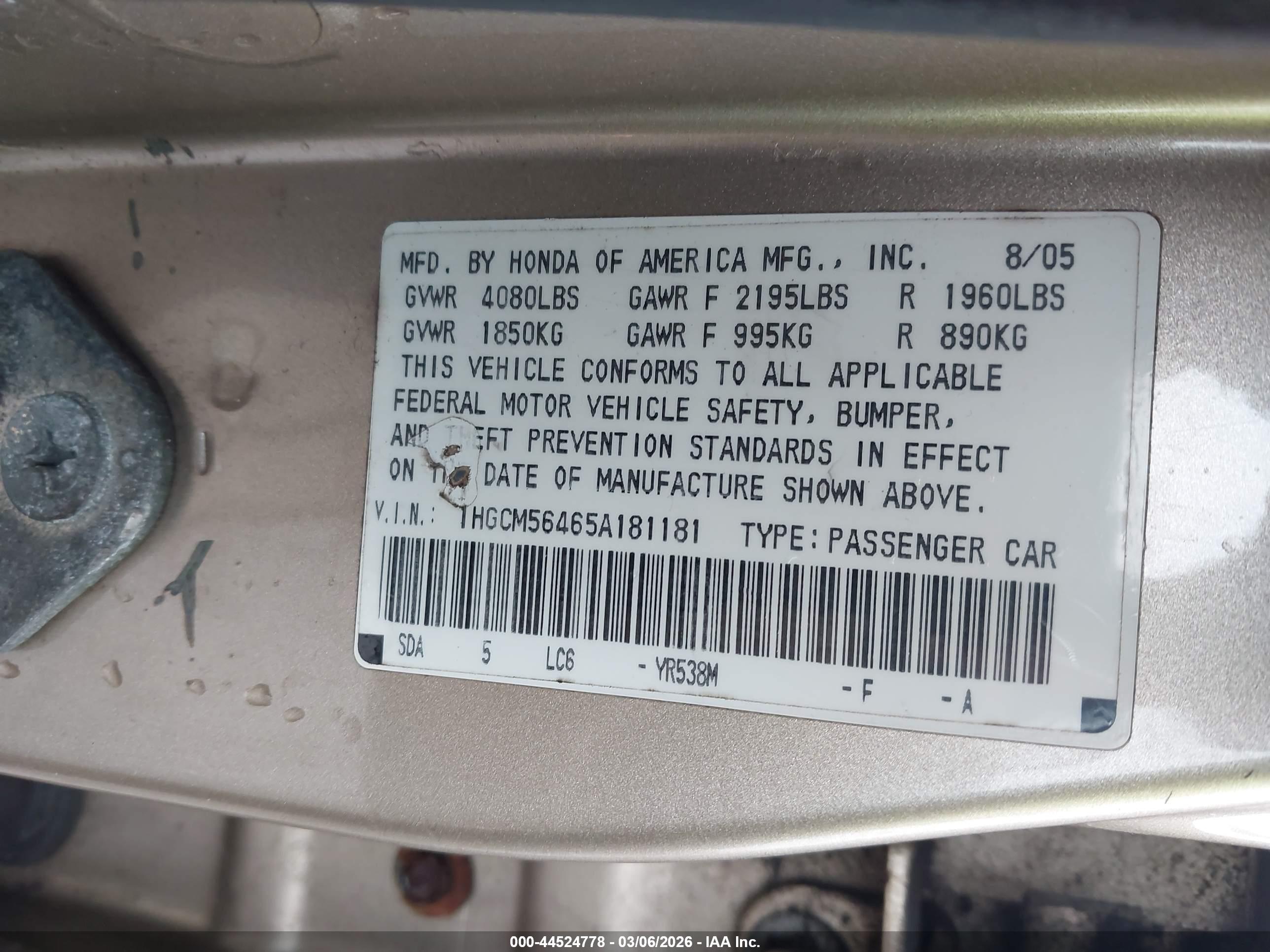 HONDA ACCORD image 9