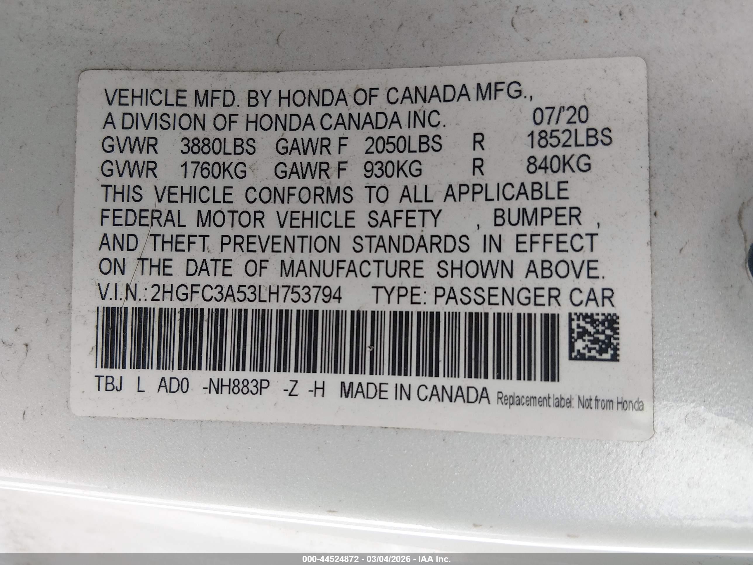HONDA CIVIC image 9