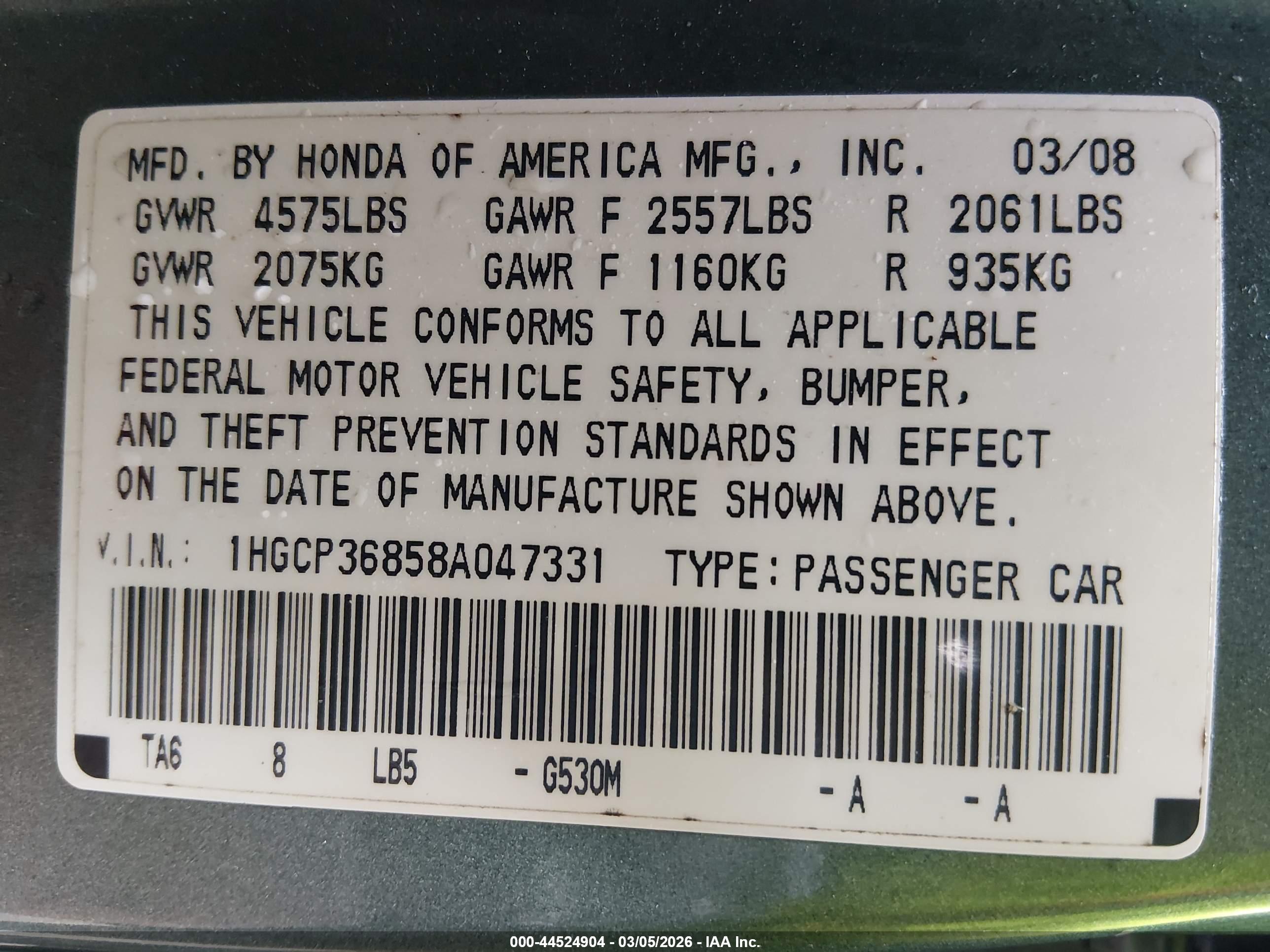 HONDA ACCORD image 9