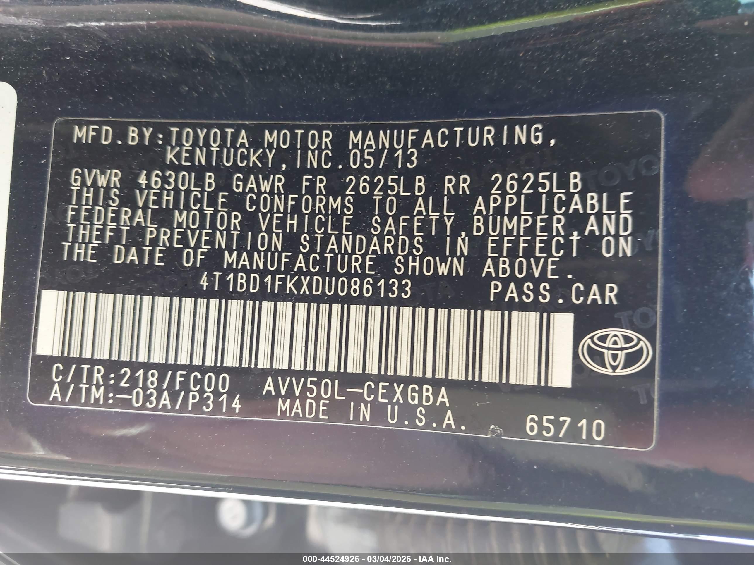 TOYOTA CAMRY image 9