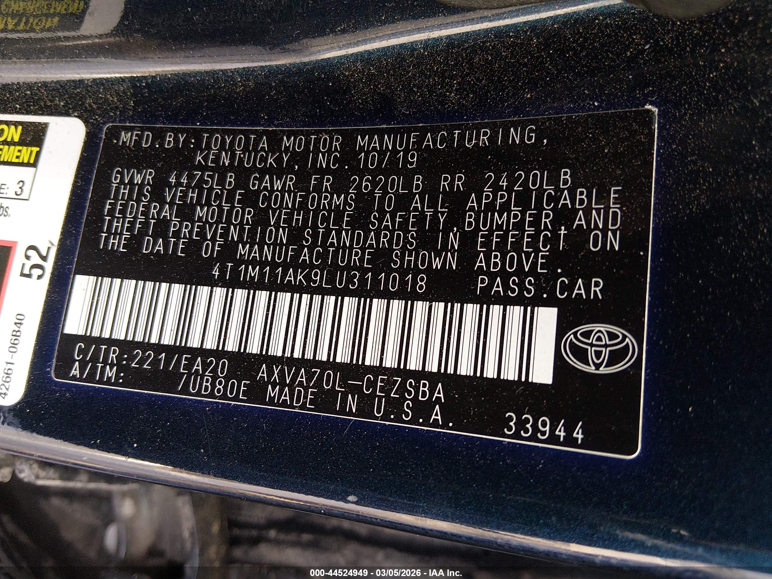 TOYOTA CAMRY image 9