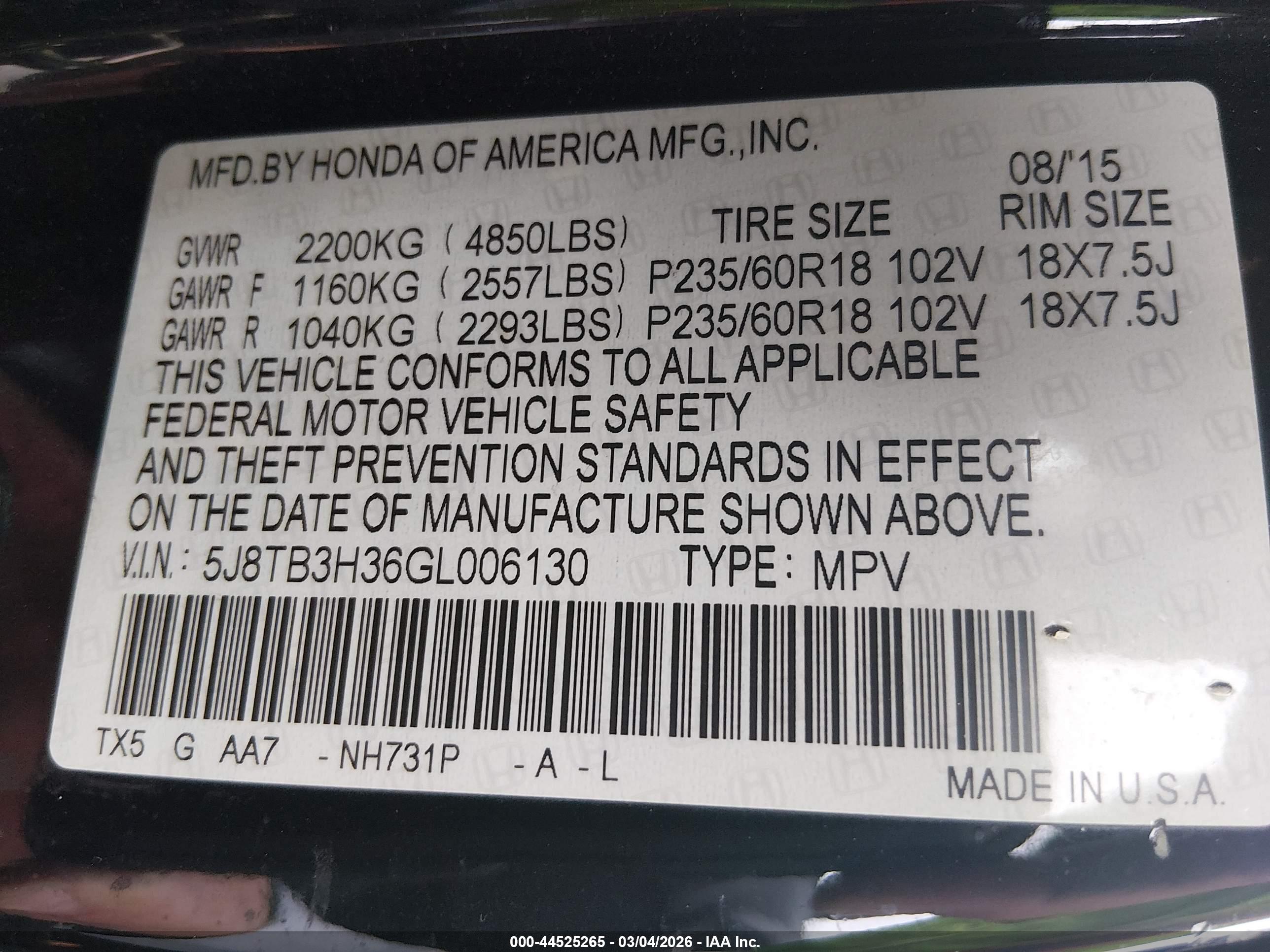 ACURA RDX image 9