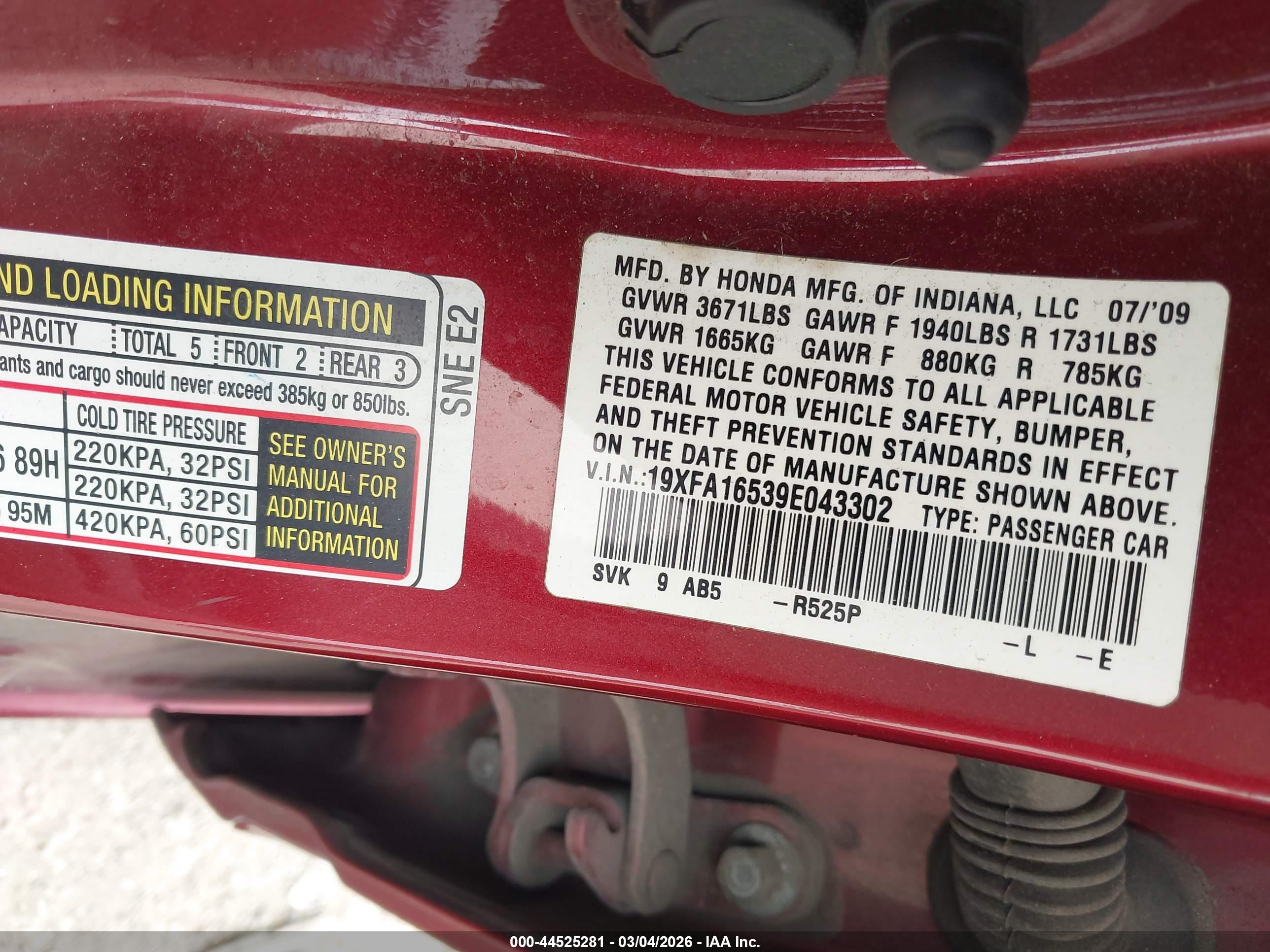 HONDA CIVIC image 9