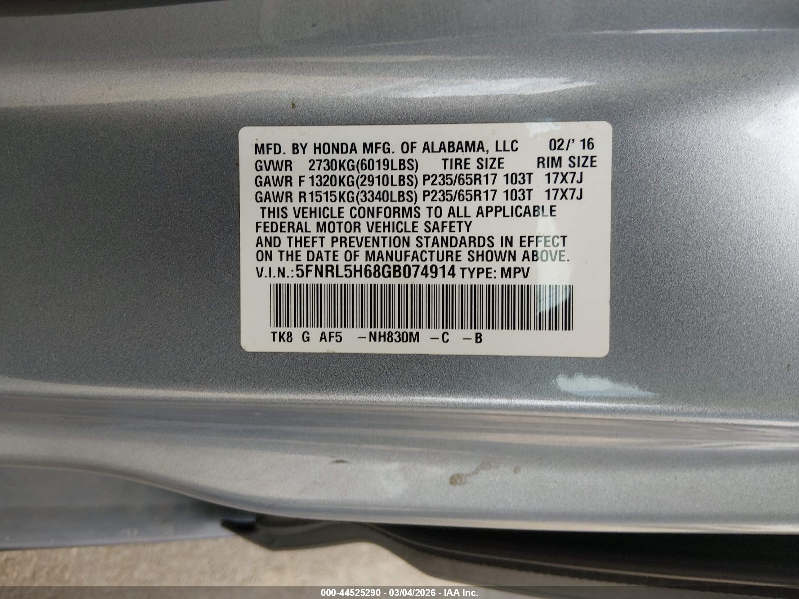 HONDA ODYSSEY image 9