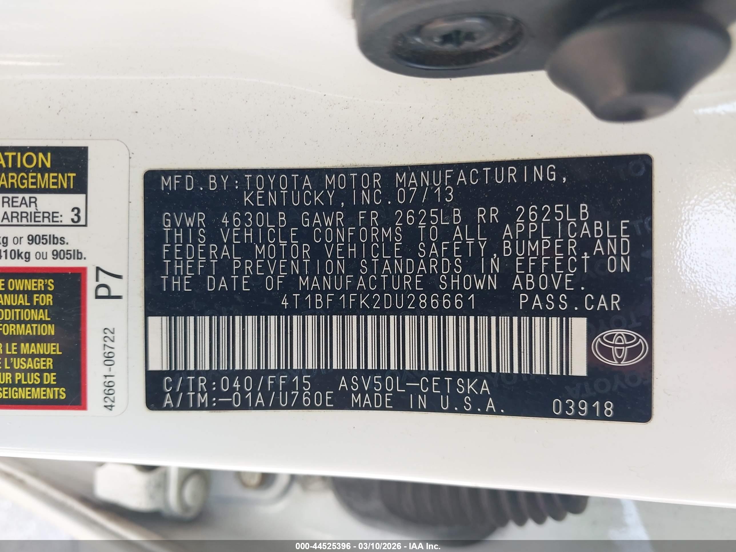 TOYOTA CAMRY image 9