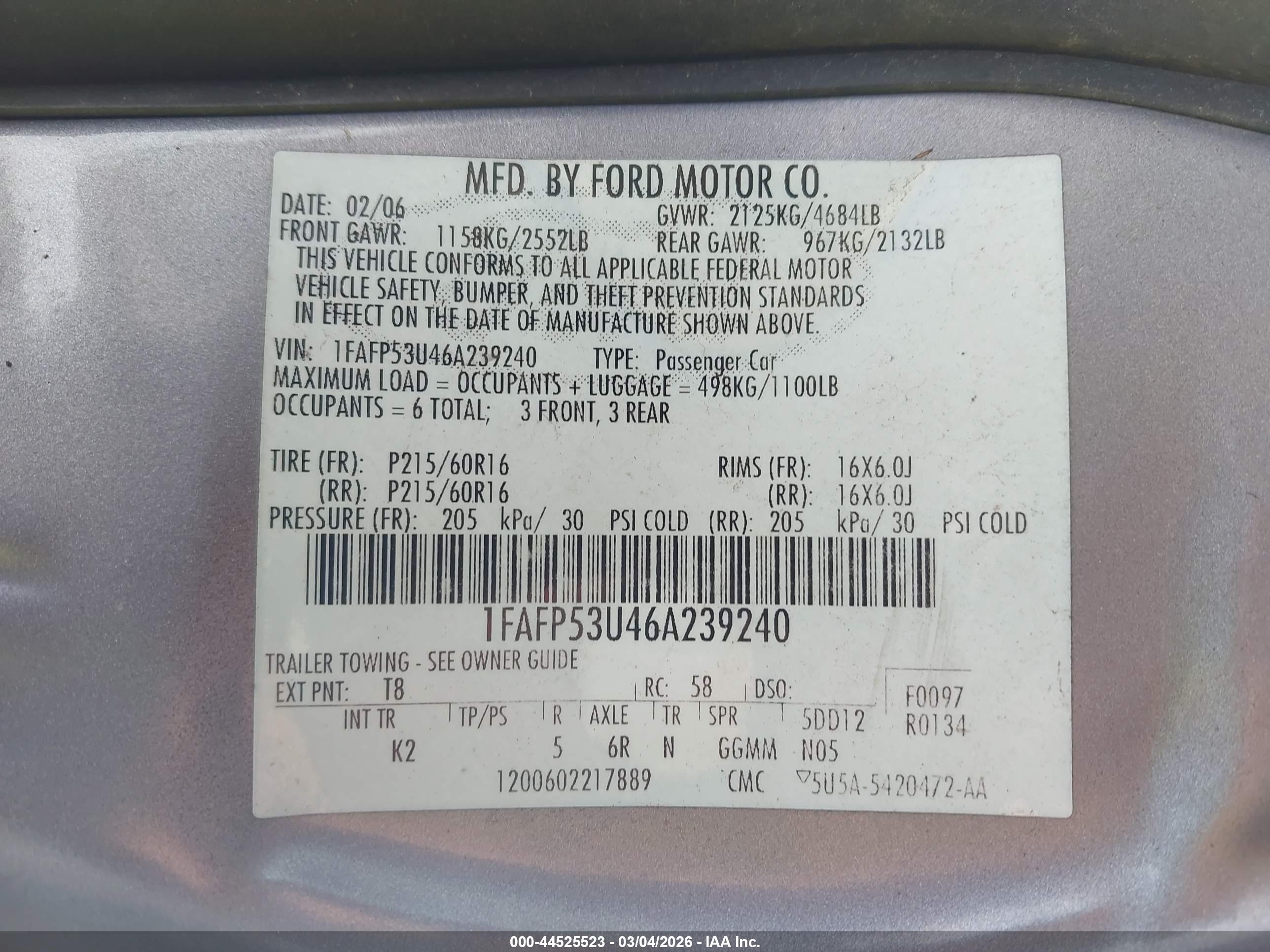 FORD TAURUS image 9