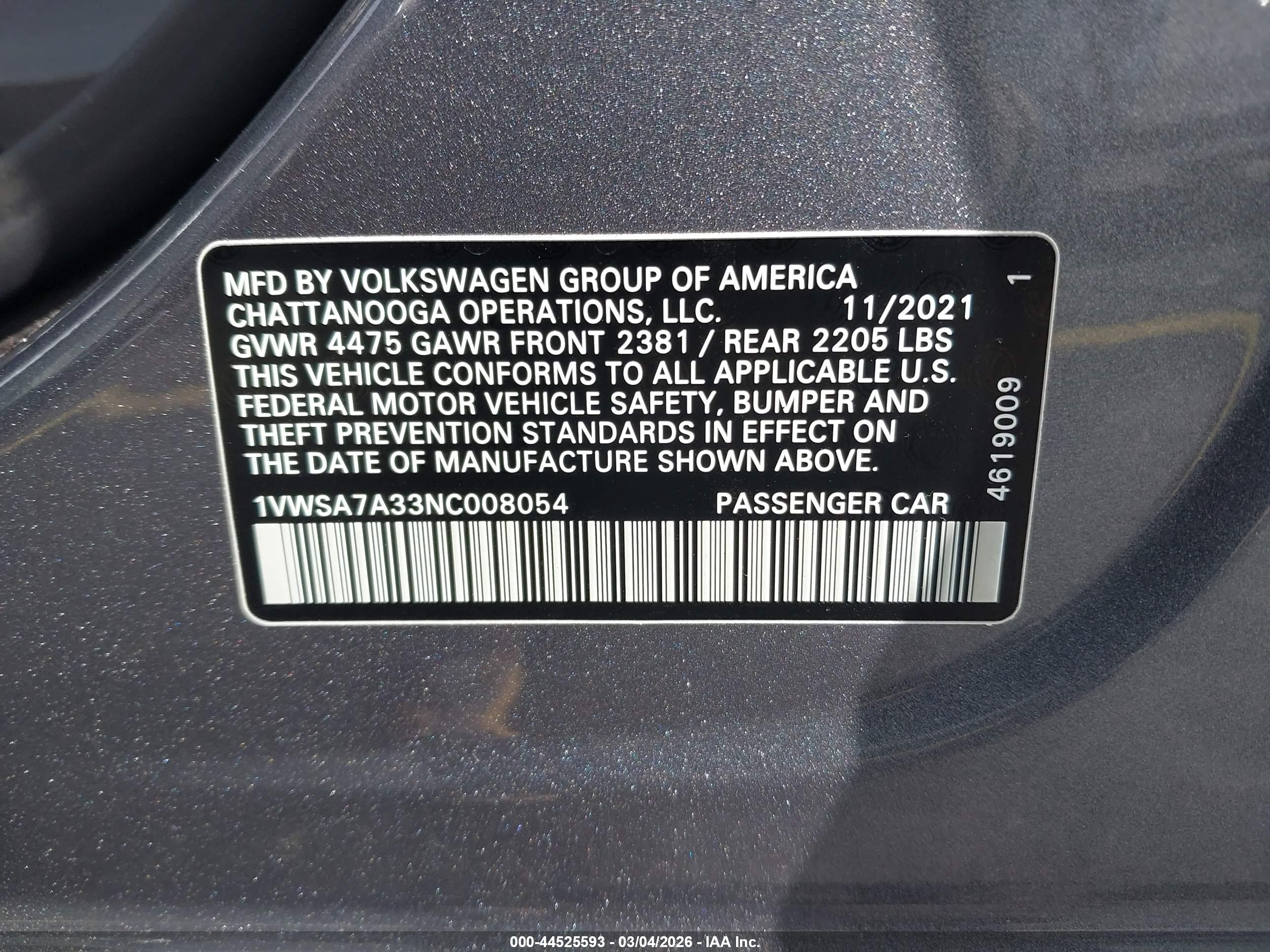 VOLKSWAGEN PASSAT image 9
