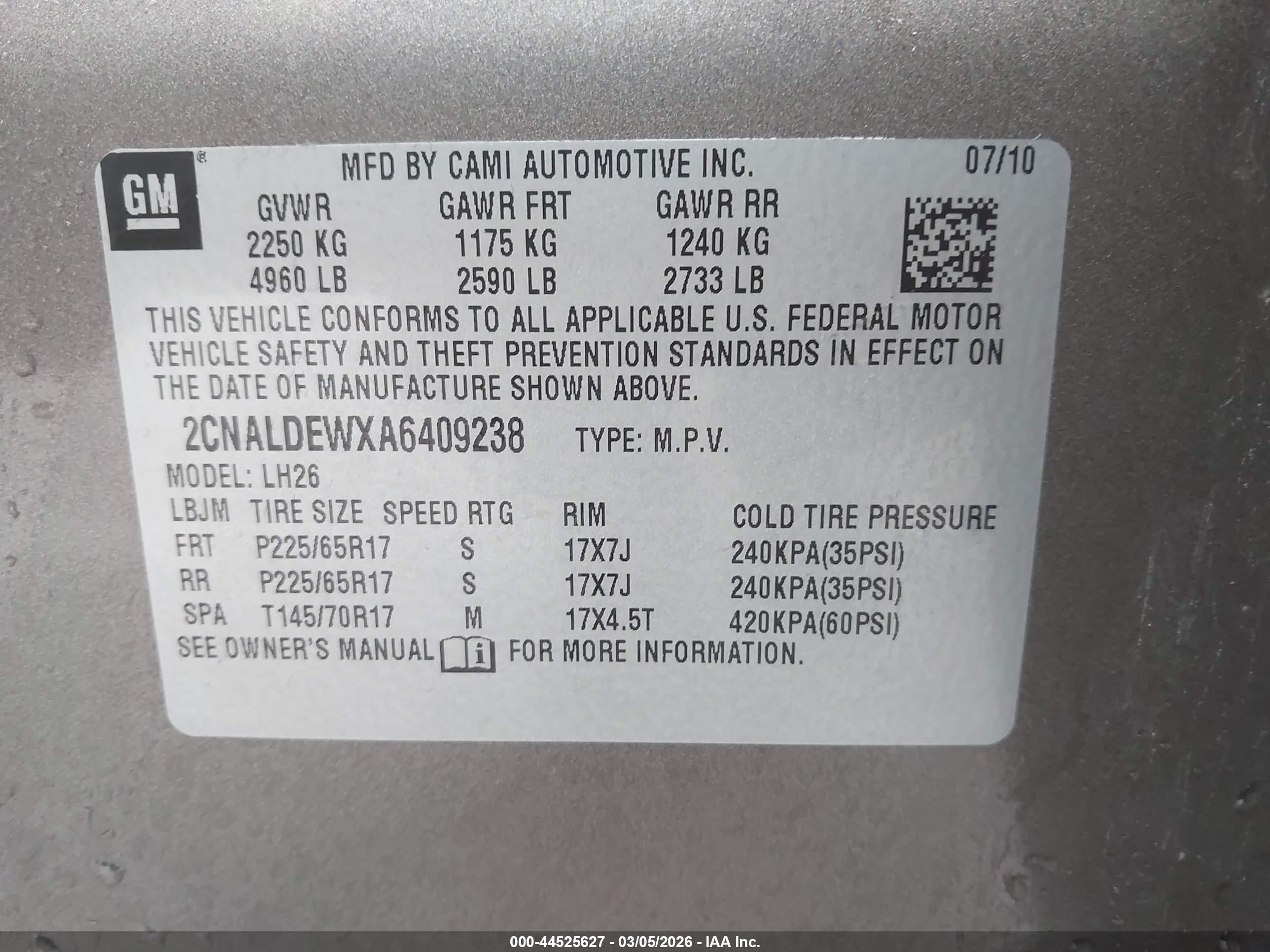 CHEVROLET EQUINOX image 9