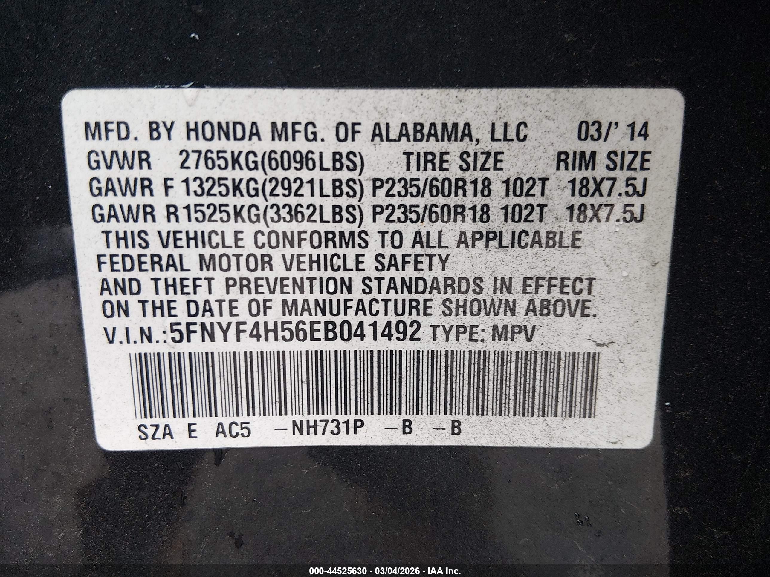 HONDA PILOT image 9