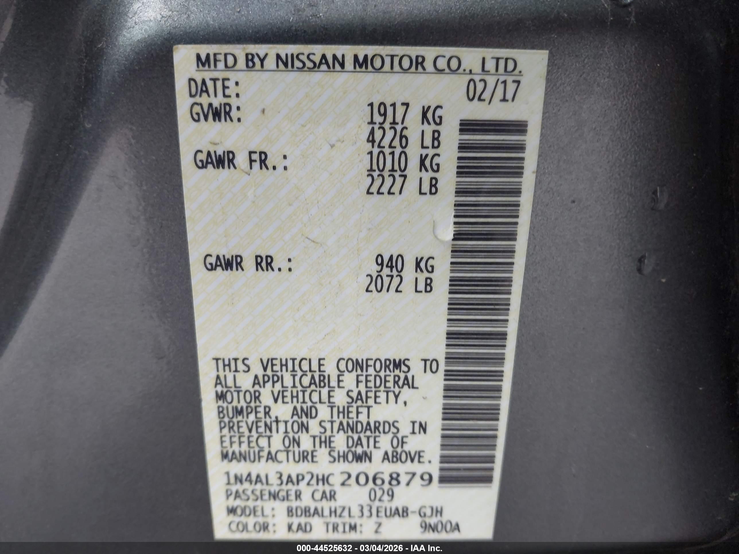 NISSAN ALTIMA image 9