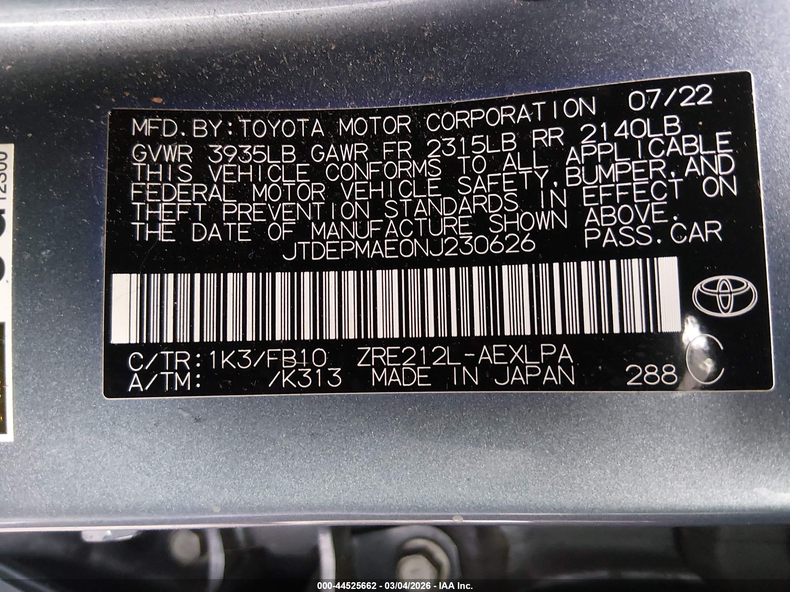 TOYOTA COROLLA image 9