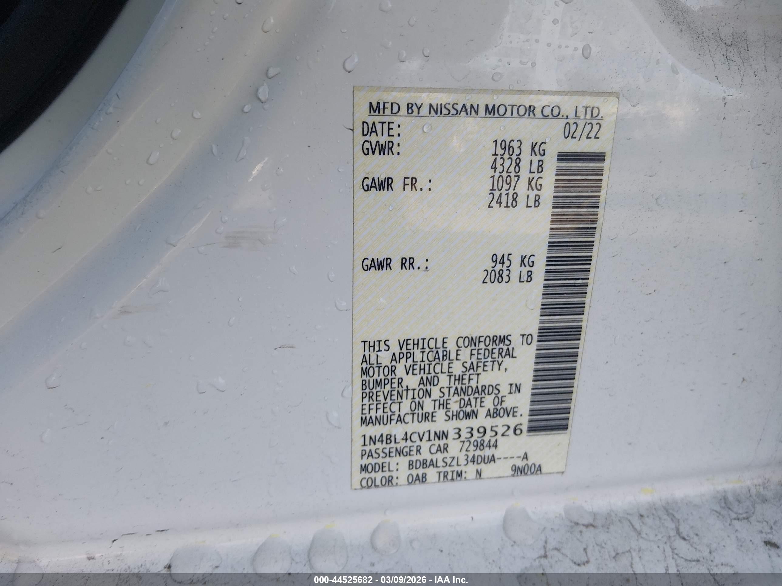 NISSAN ALTIMA image 9