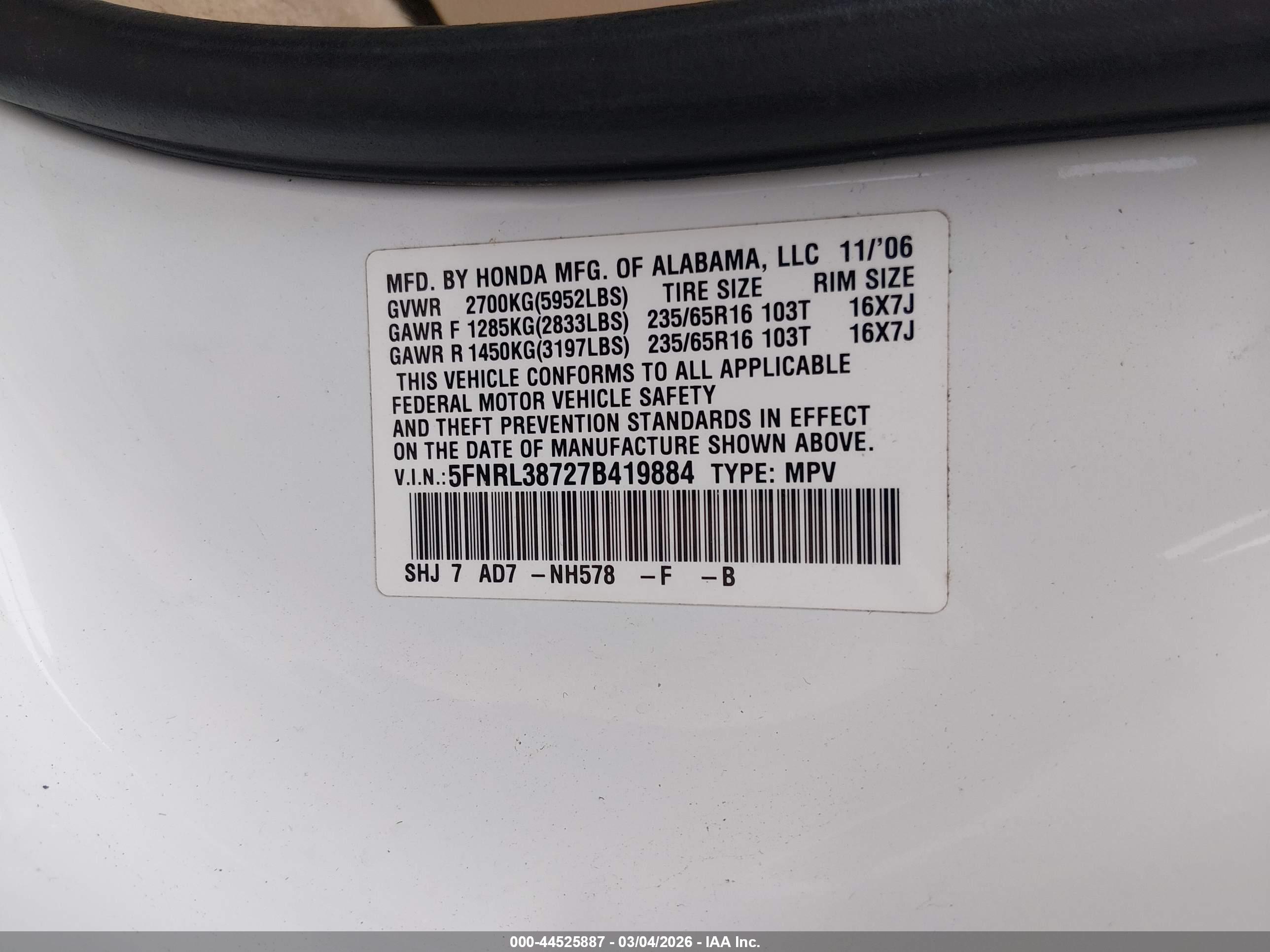 HONDA ODYSSEY image 9