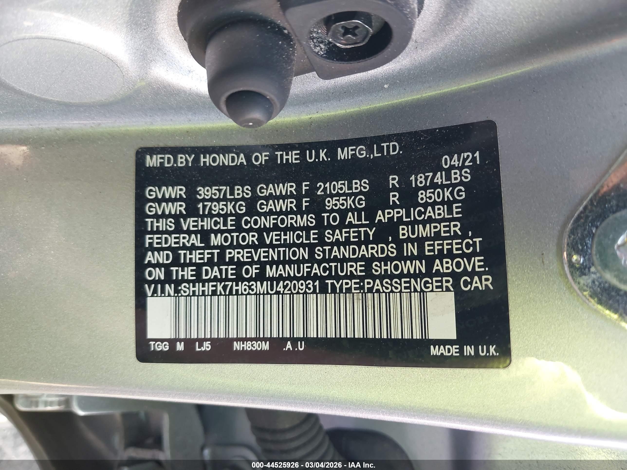 HONDA CIVIC image 9