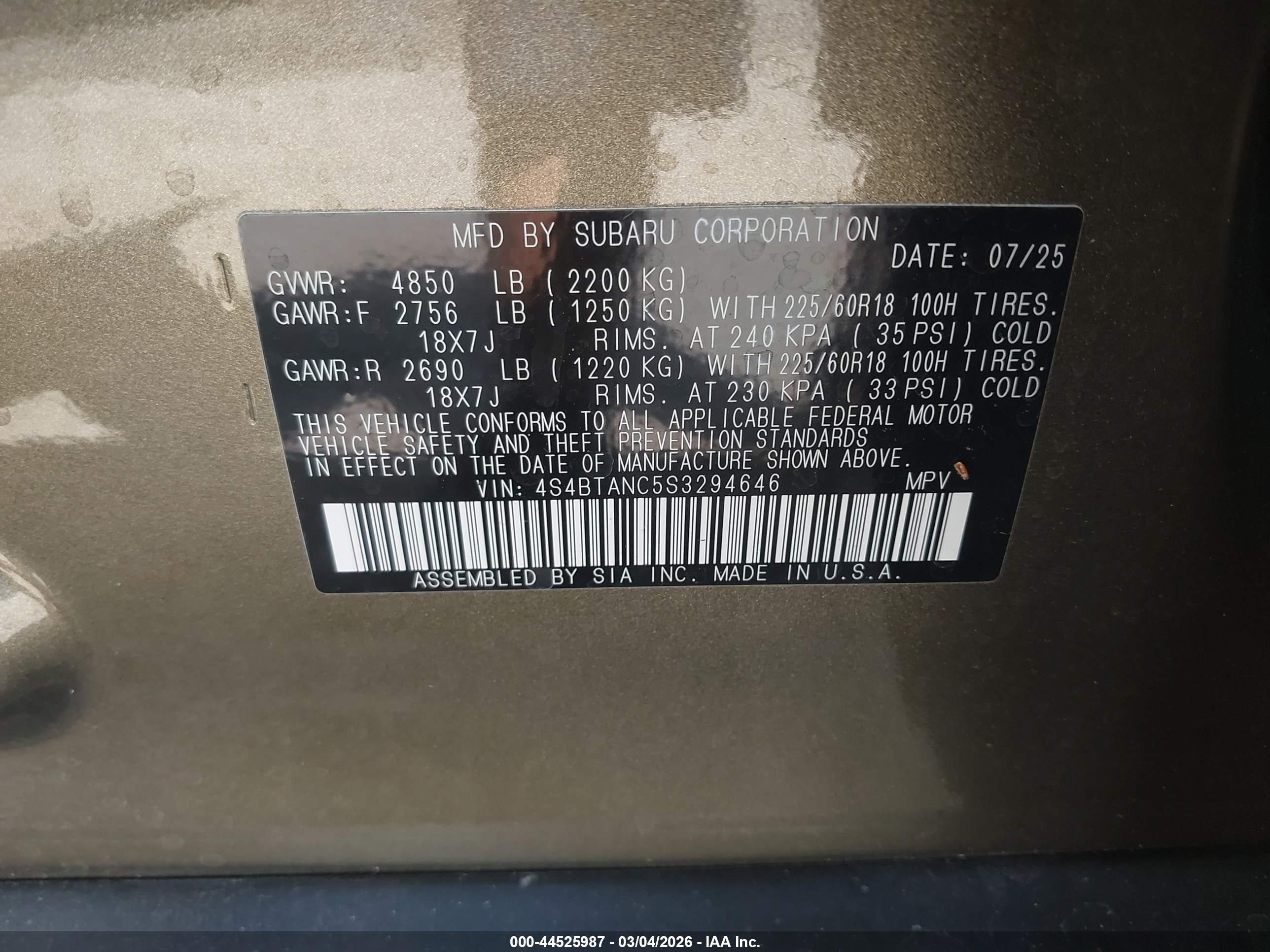 SUBARU OUTBACK image 9