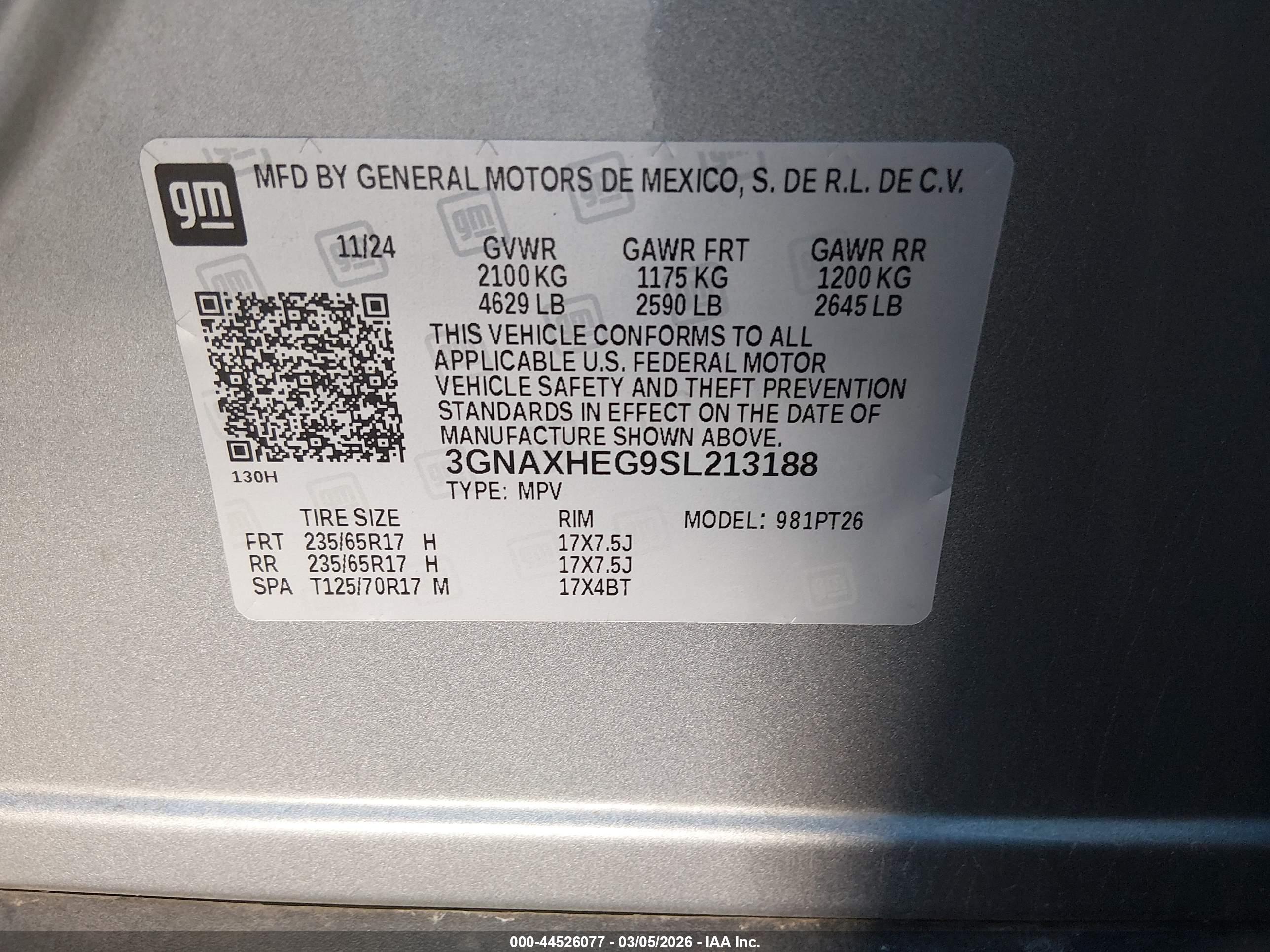 CHEVROLET EQUINOX image 9