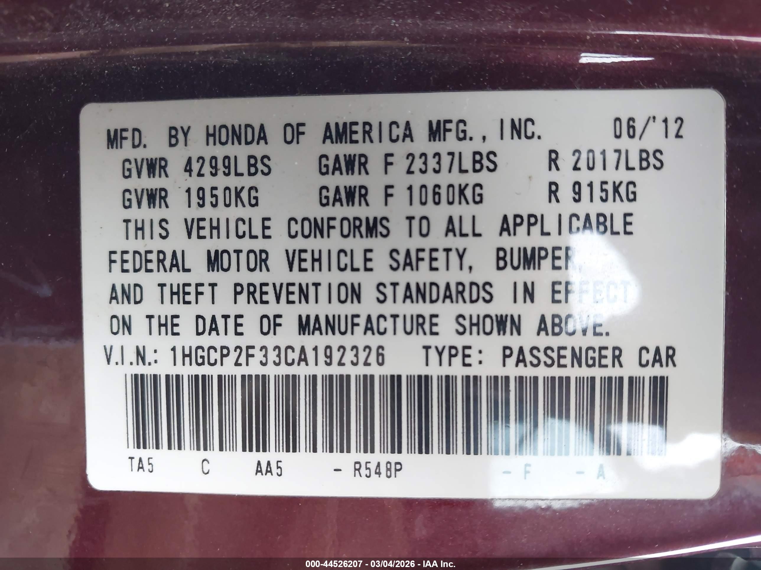 HONDA ACCORD image 9