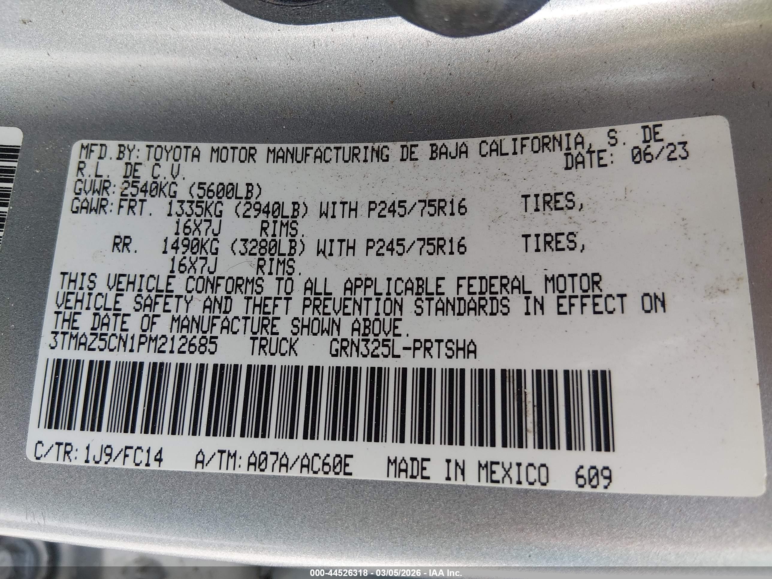 TOYOTA TACOMA image 9