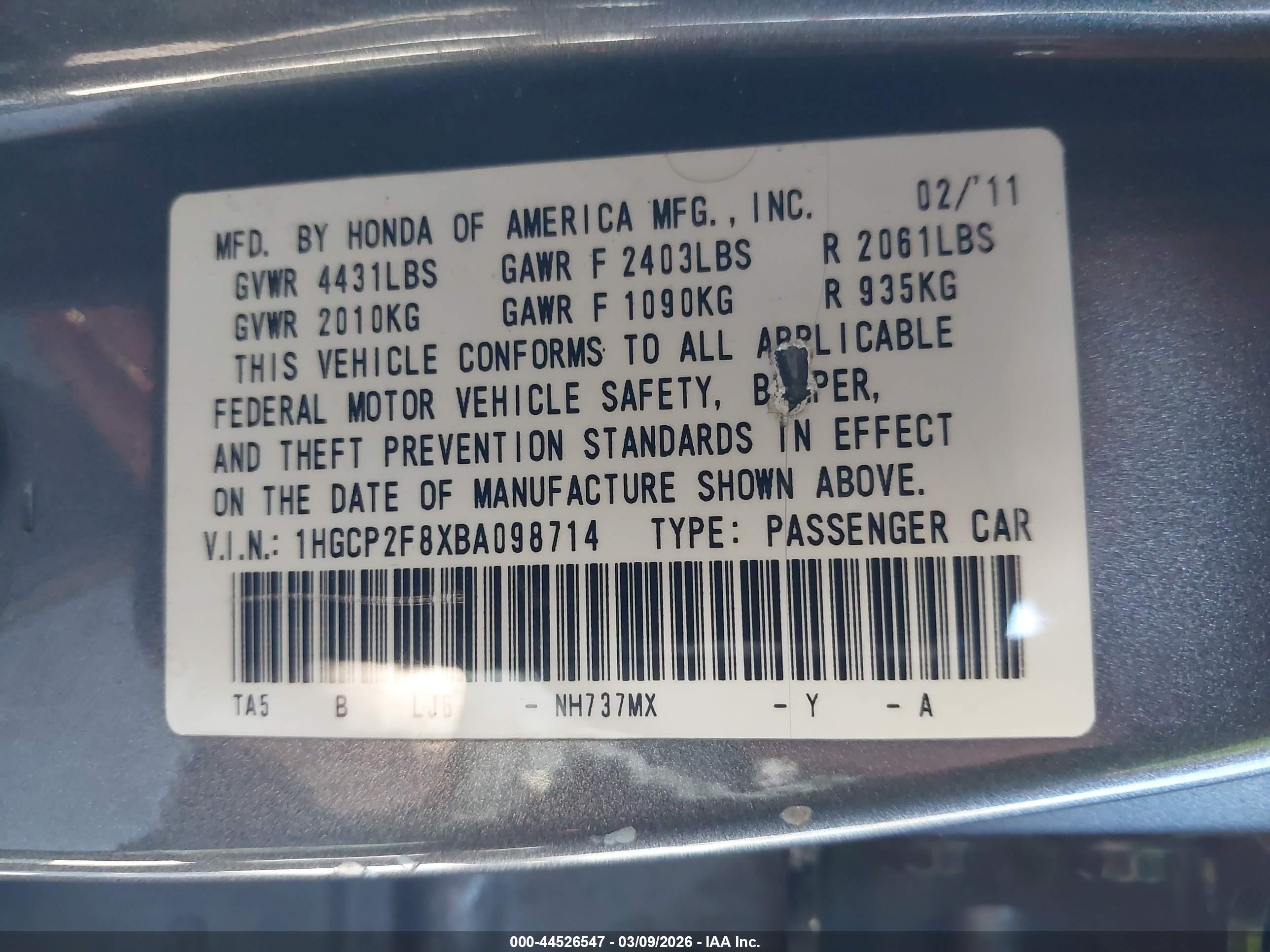 HONDA ACCORD image 9