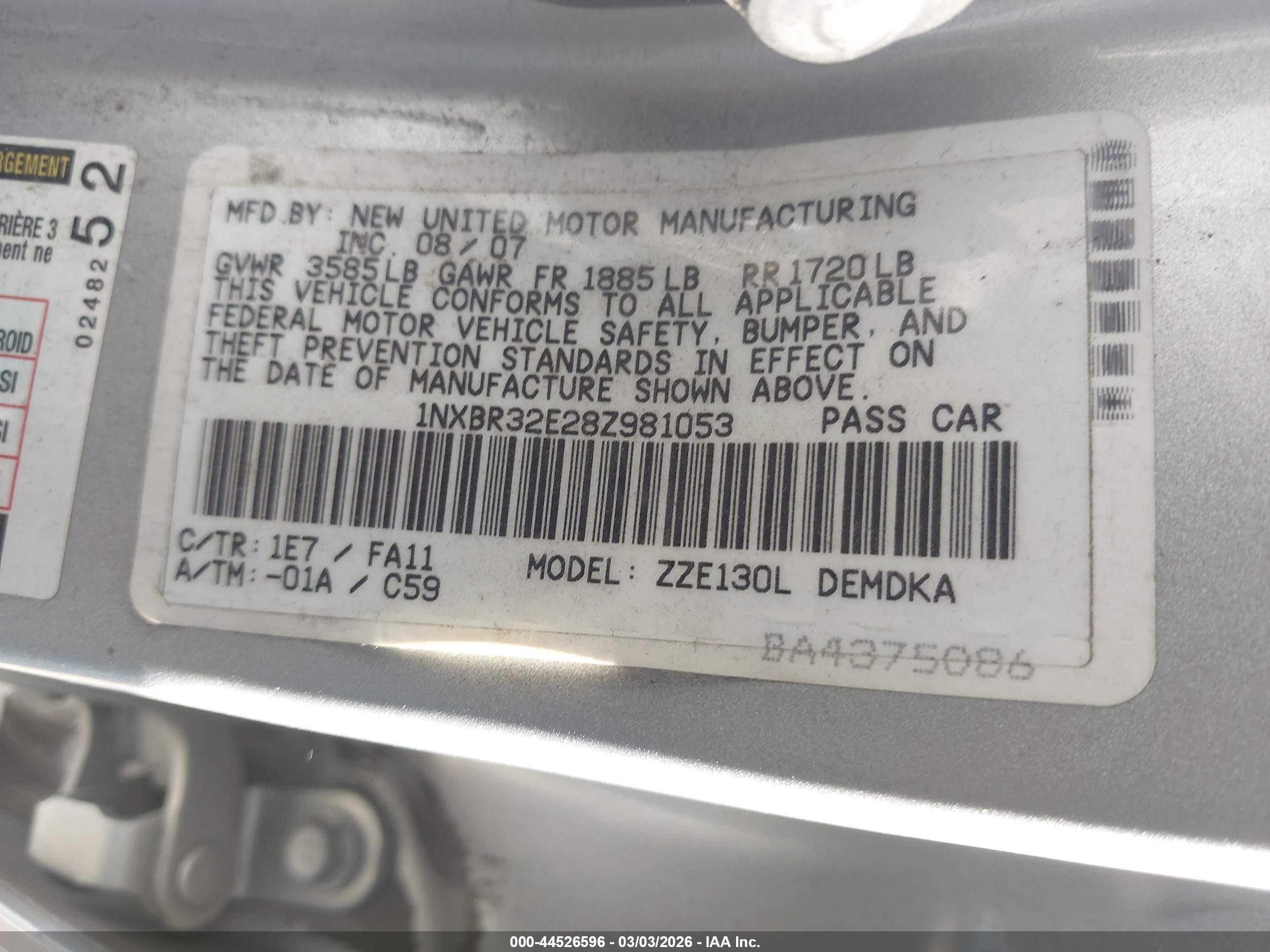TOYOTA COROLLA image 9