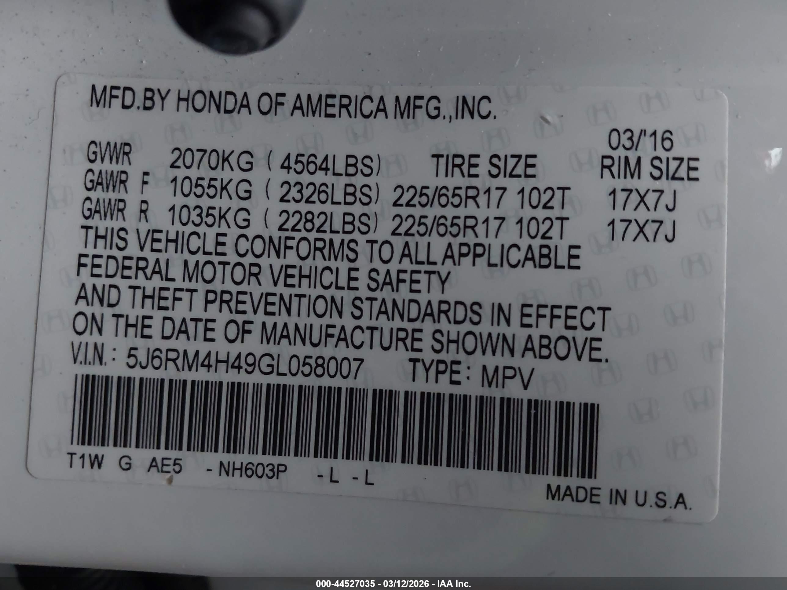 HONDA CR-V image 9