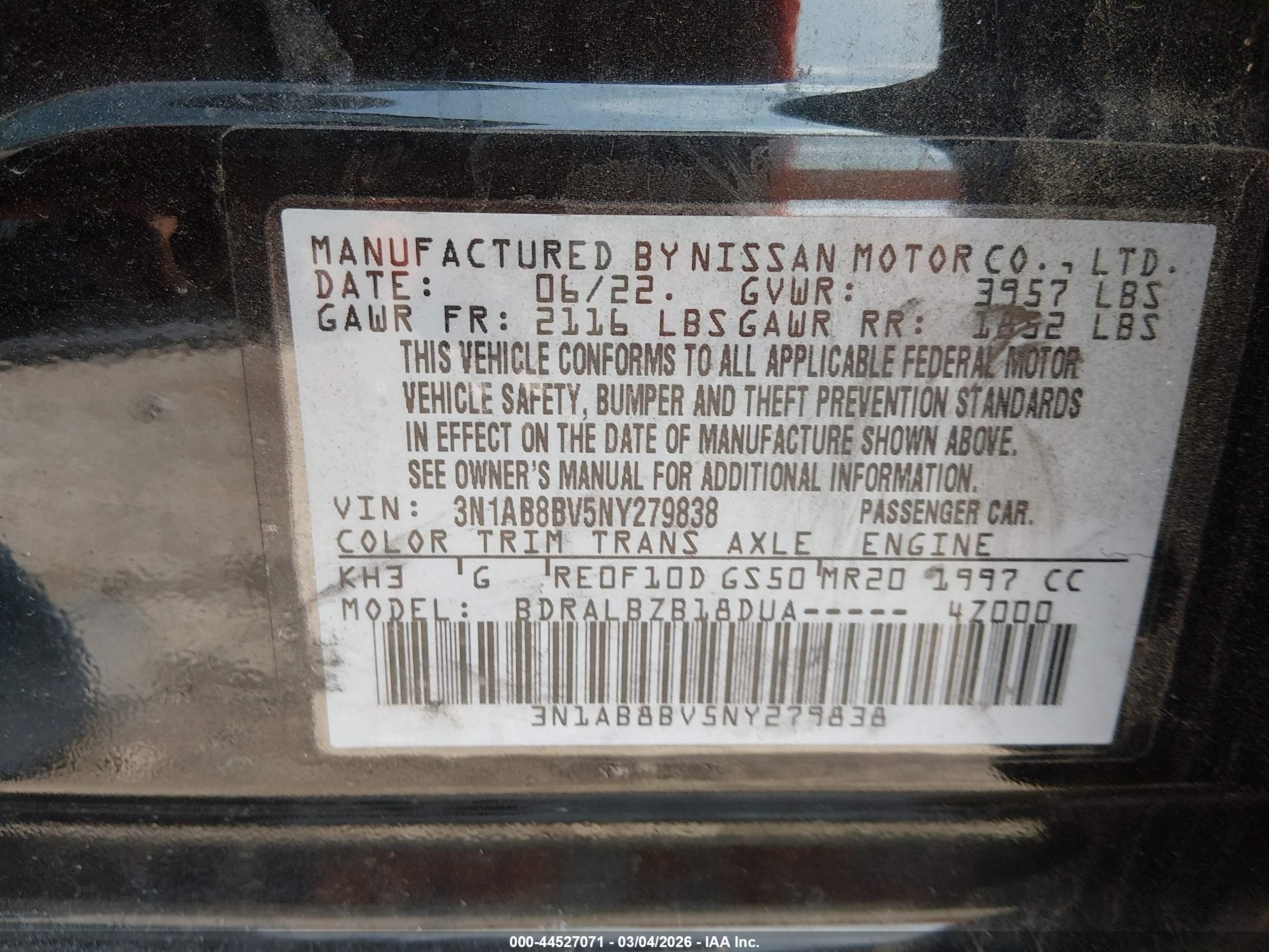 NISSAN SENTRA image 9