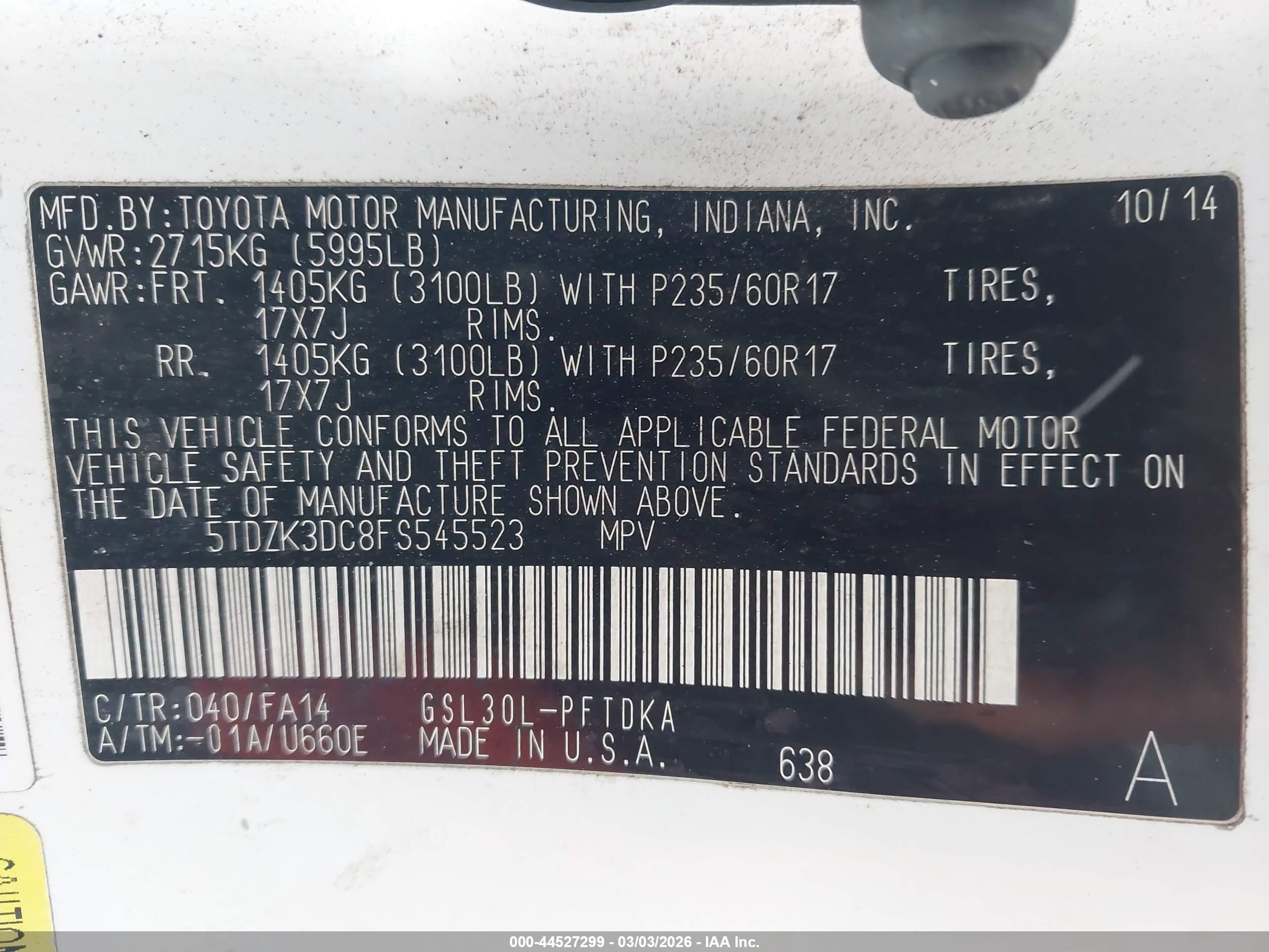 TOYOTA SIENNA image 9