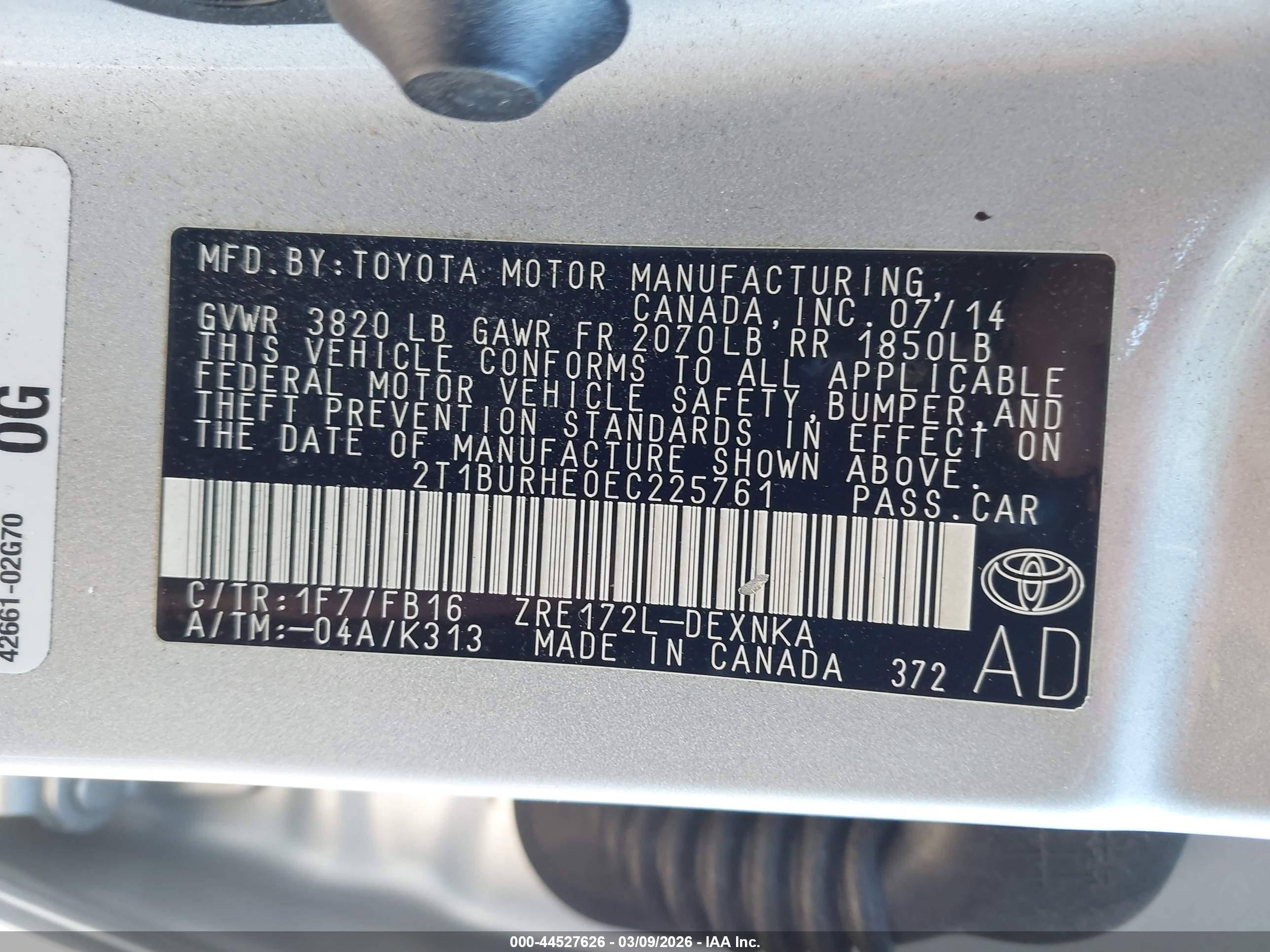 TOYOTA COROLLA image 9