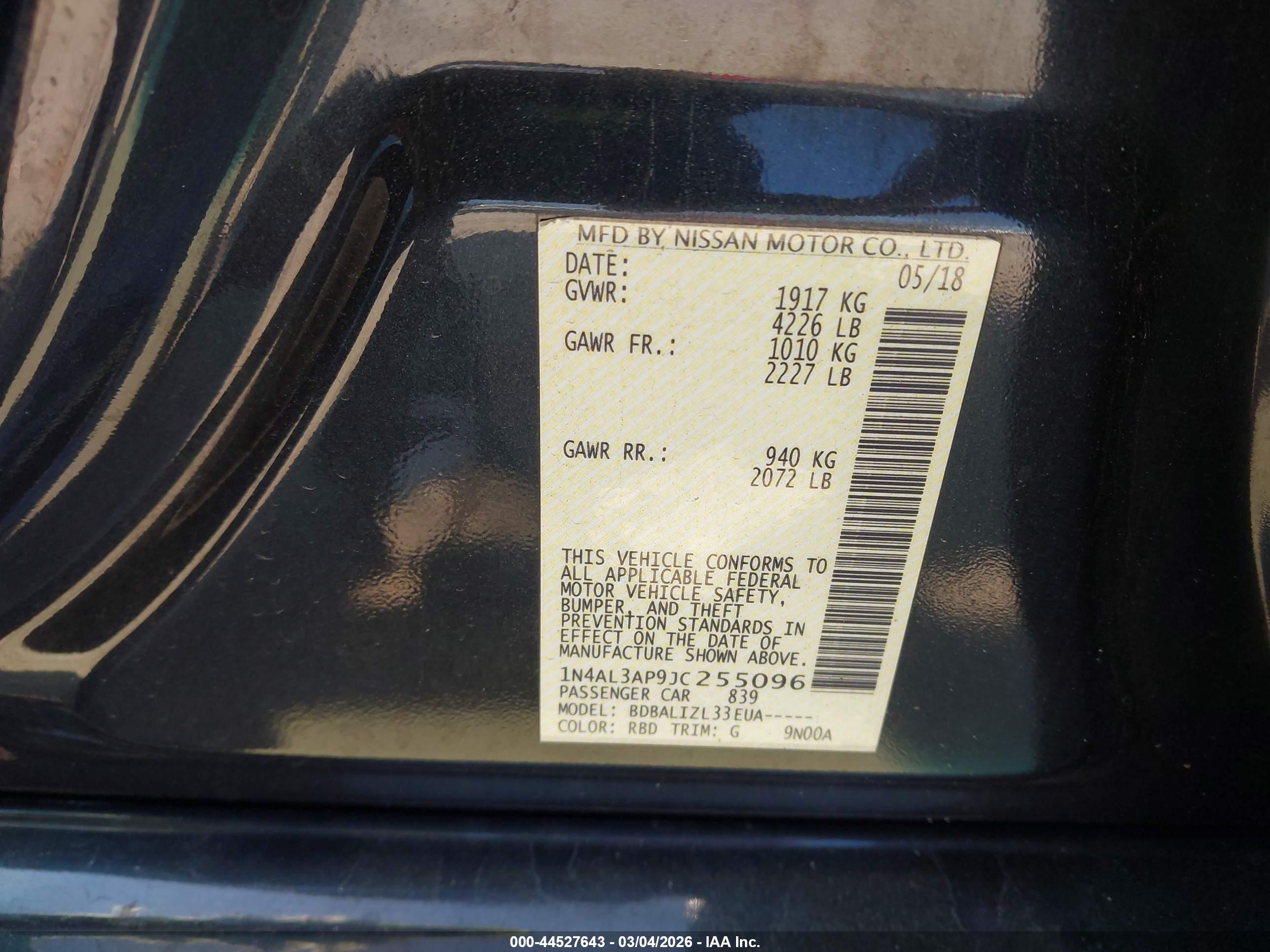 NISSAN ALTIMA image 9