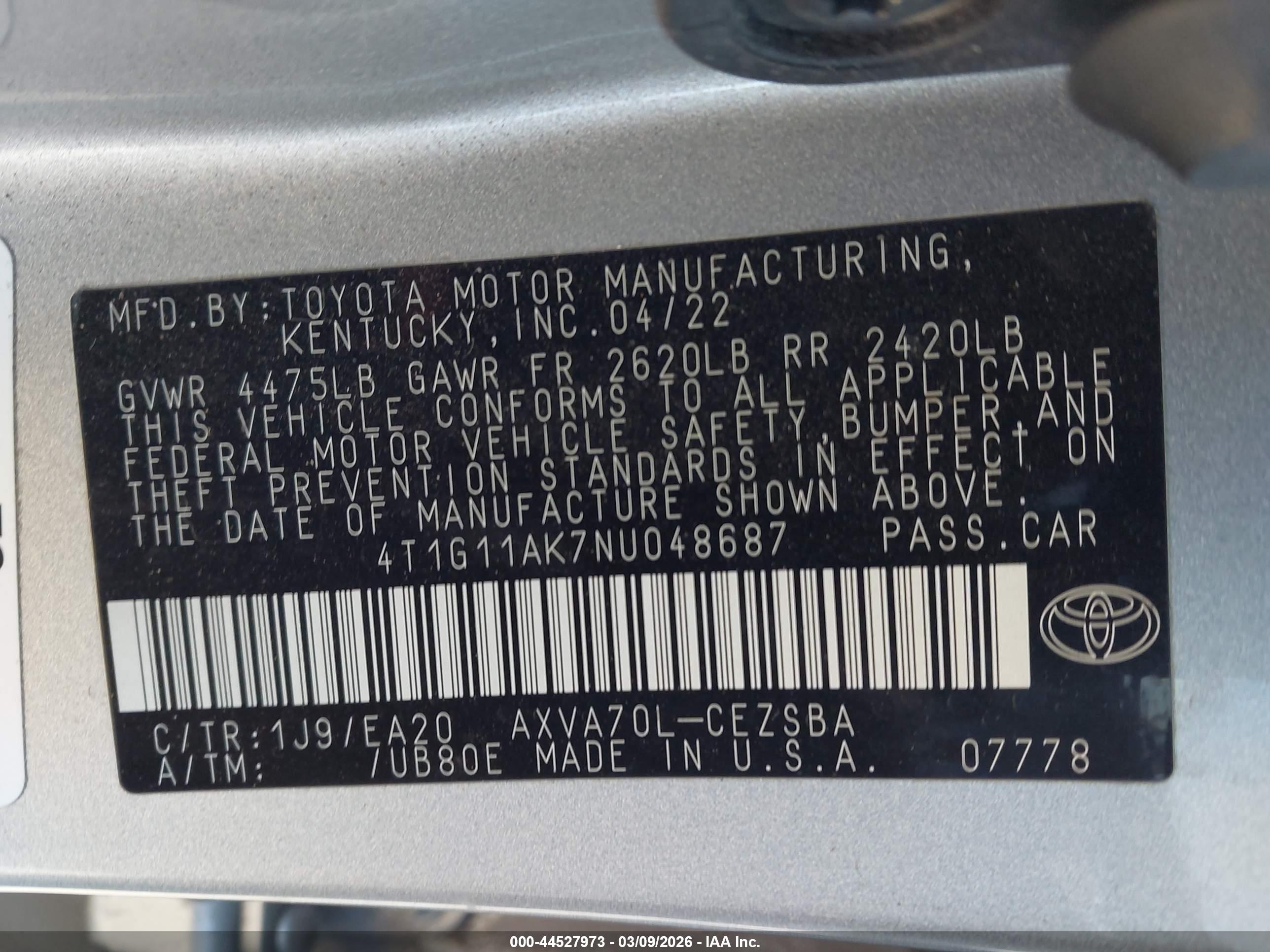 TOYOTA CAMRY image 9