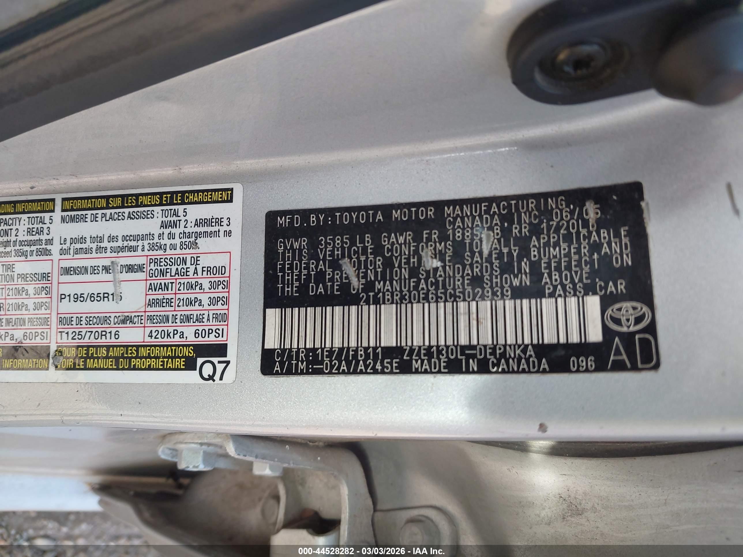 TOYOTA COROLLA image 9