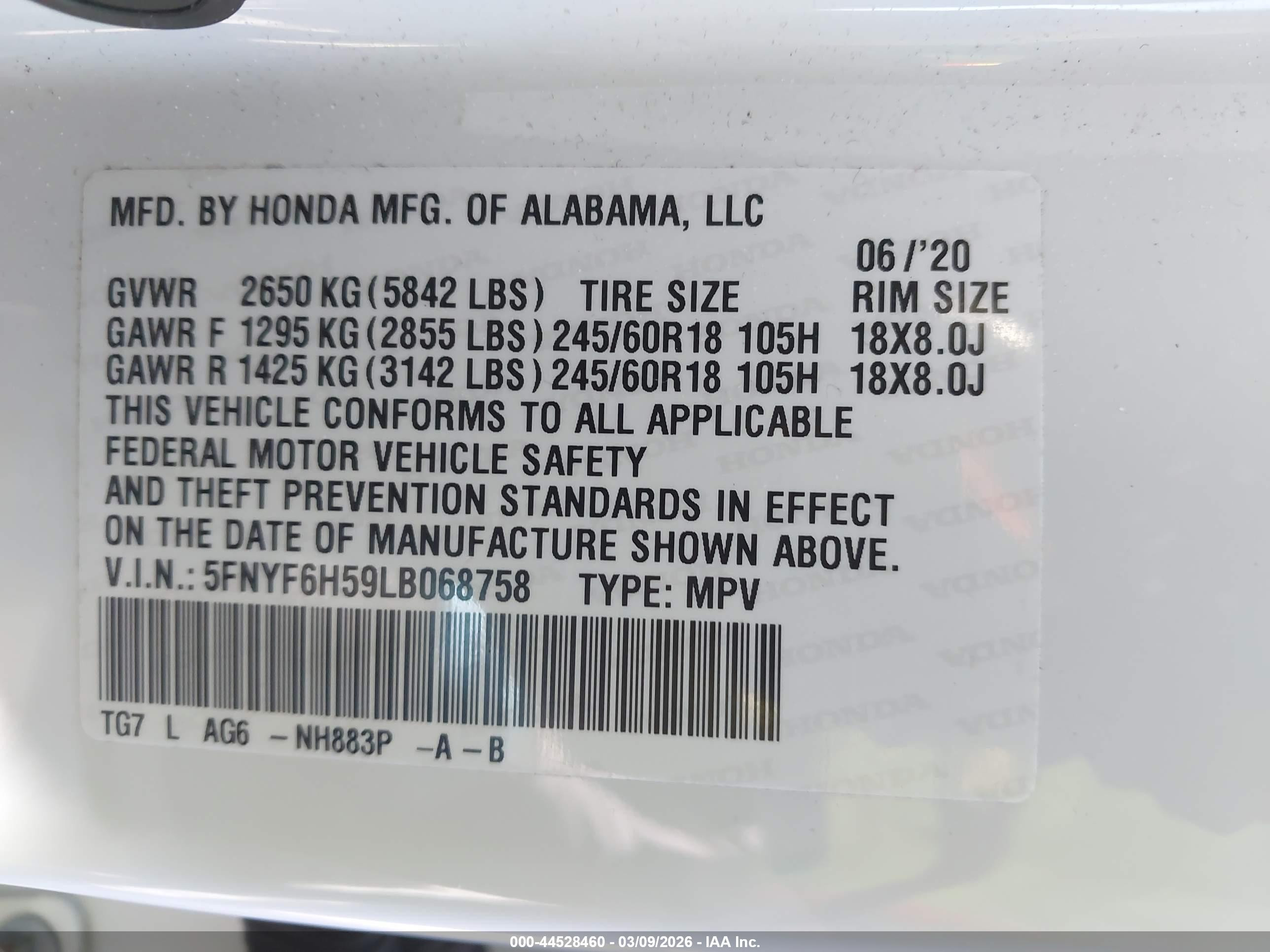 HONDA PILOT image 9
