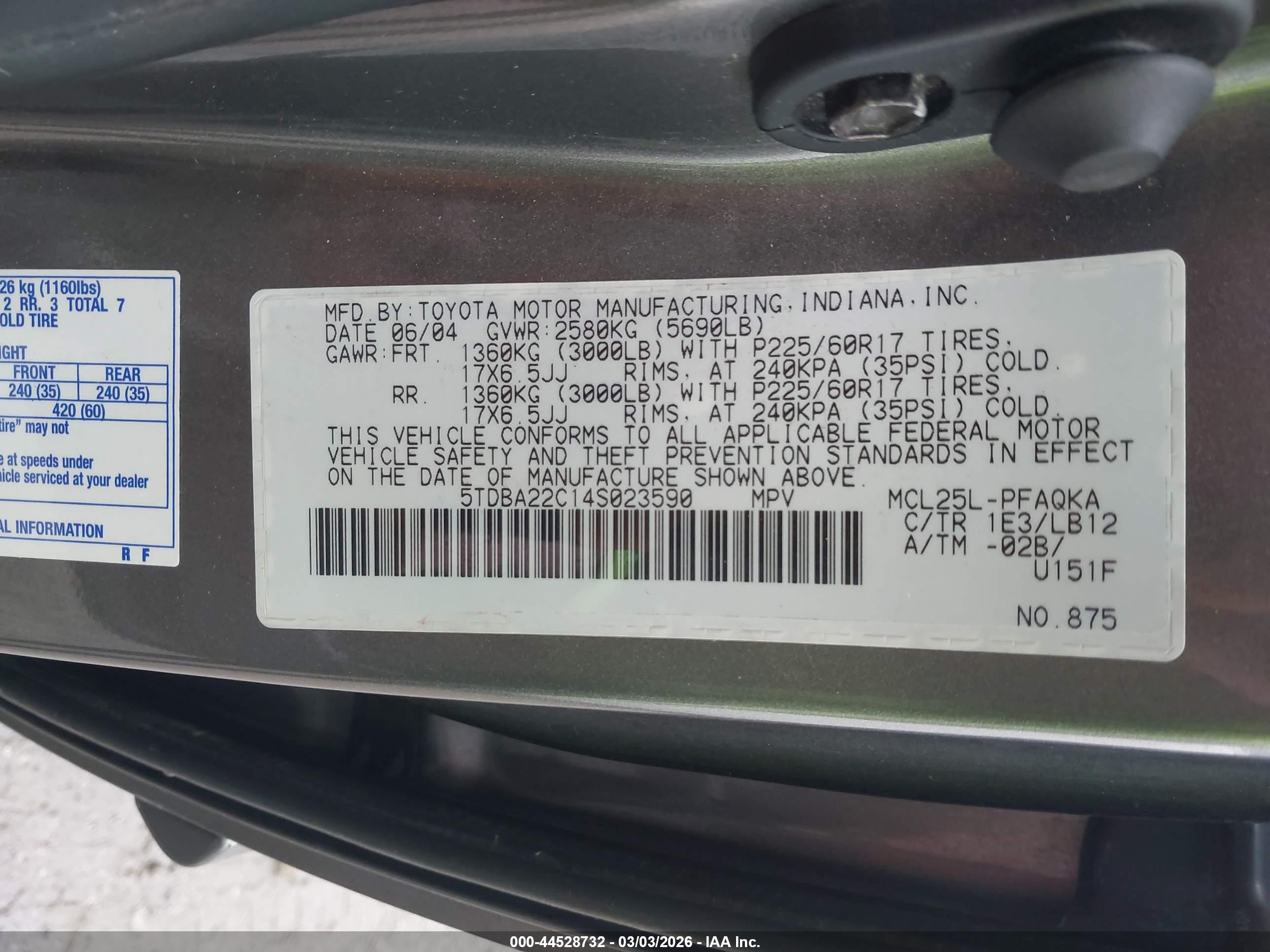 TOYOTA SIENNA image 9