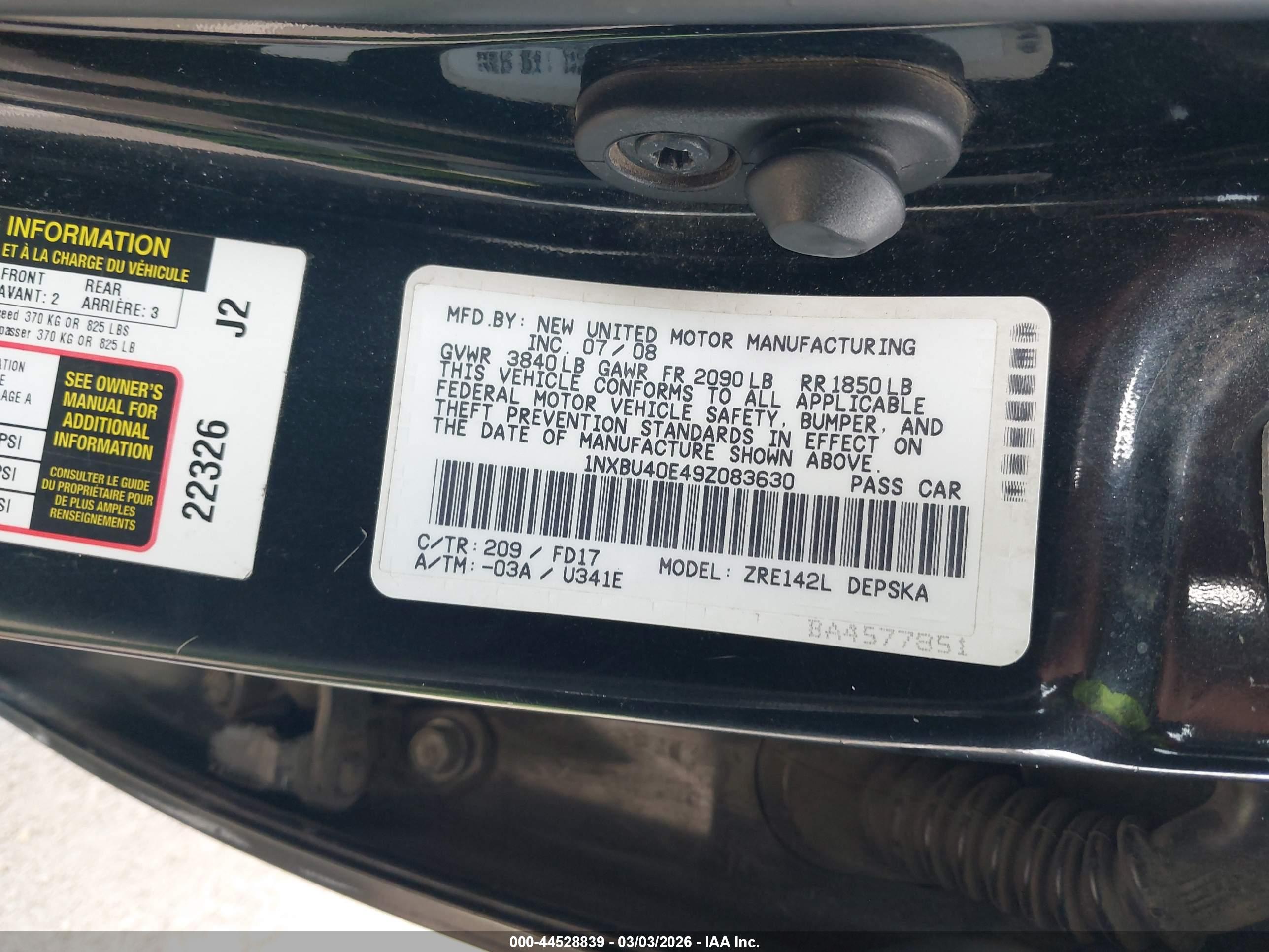 TOYOTA COROLLA image 9