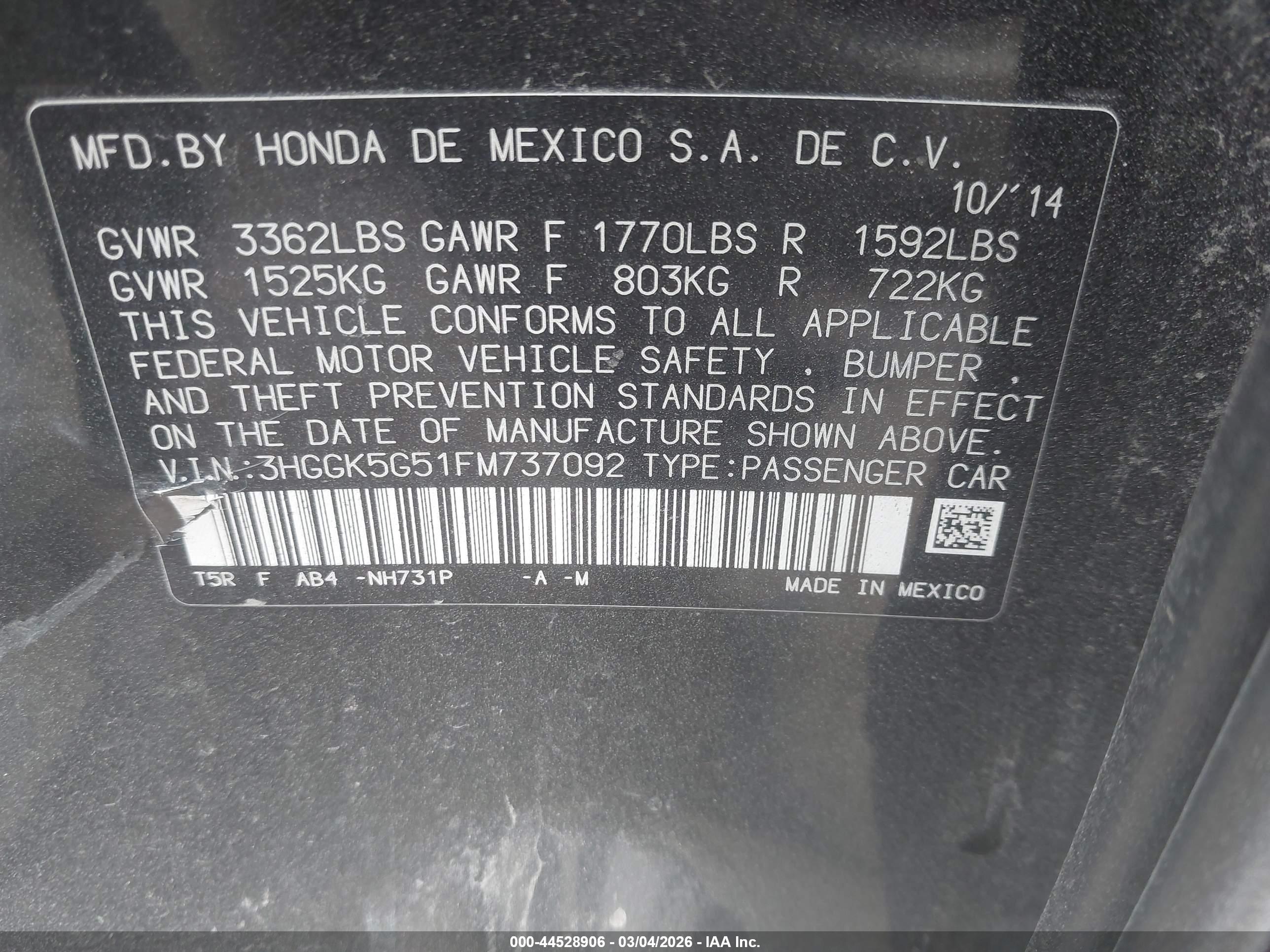 HONDA FIT image 9