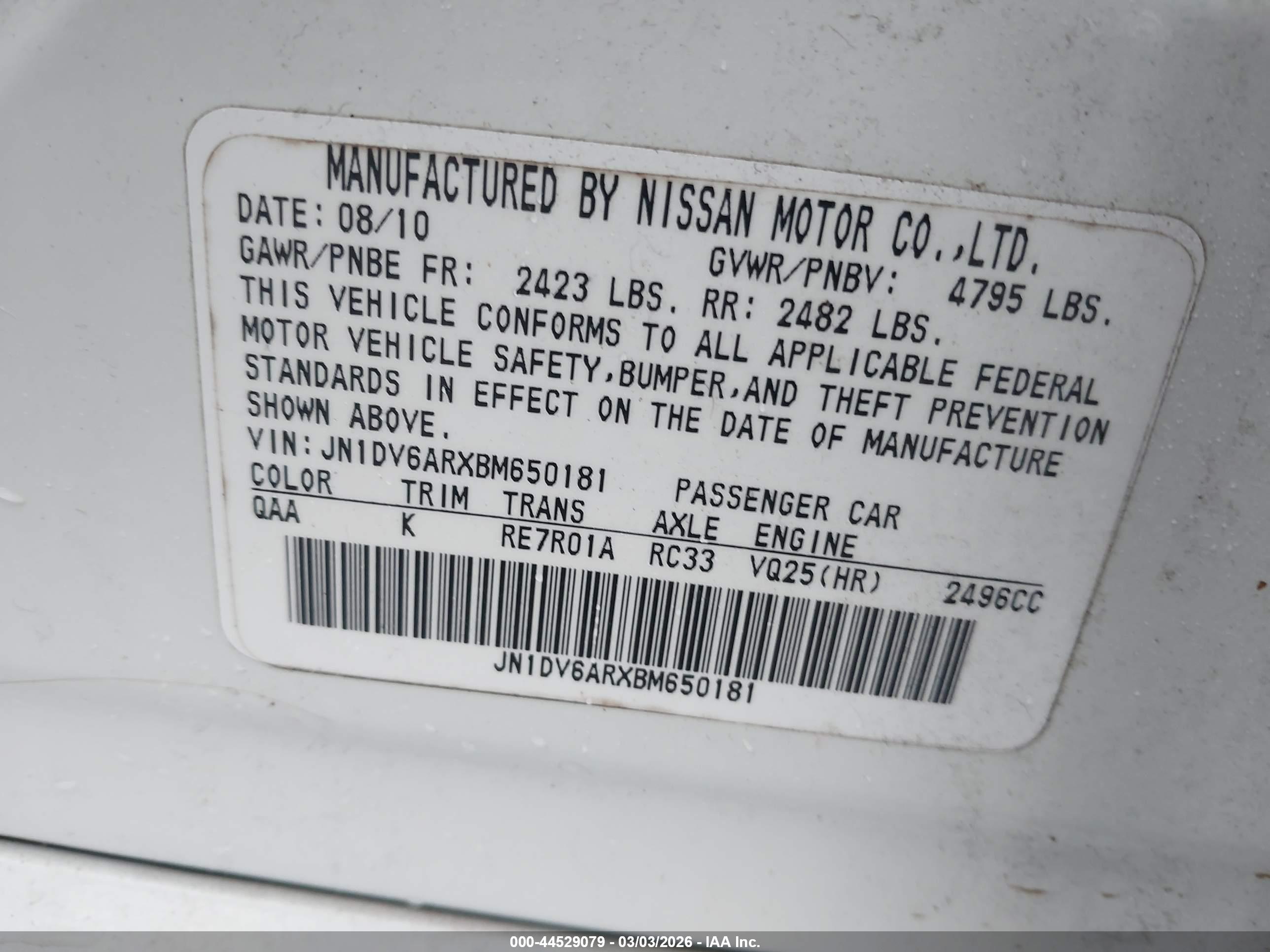 INFINITI G25X image 9
