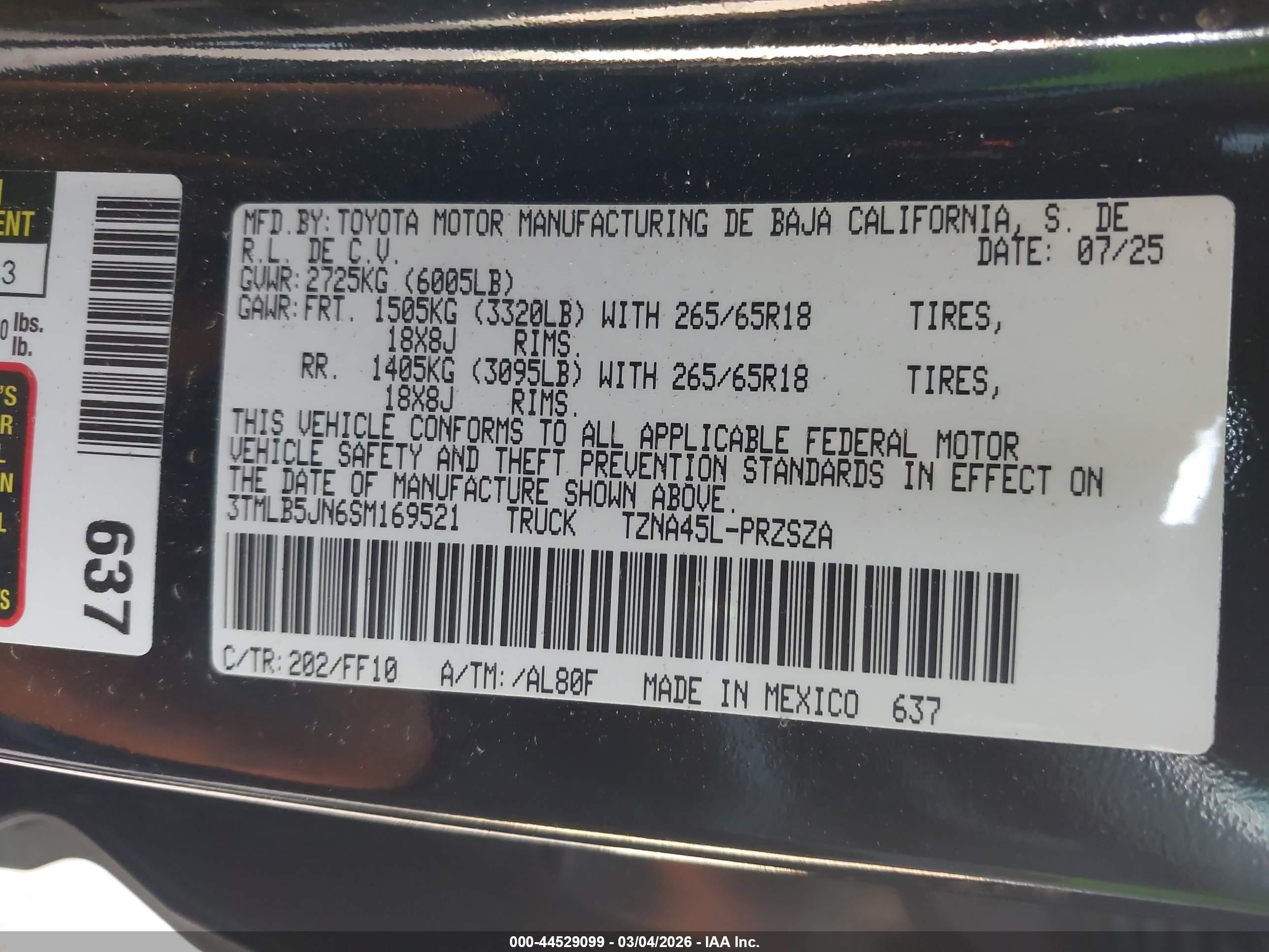 TOYOTA TACOMA image 9