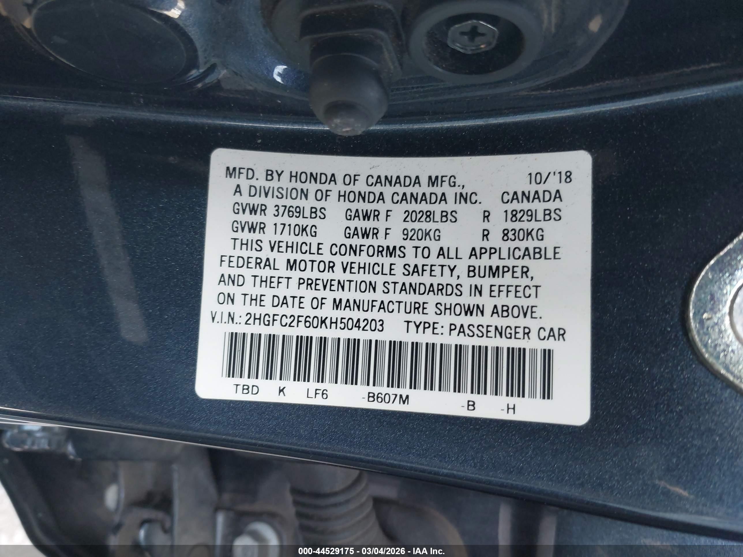 HONDA CIVIC image 9