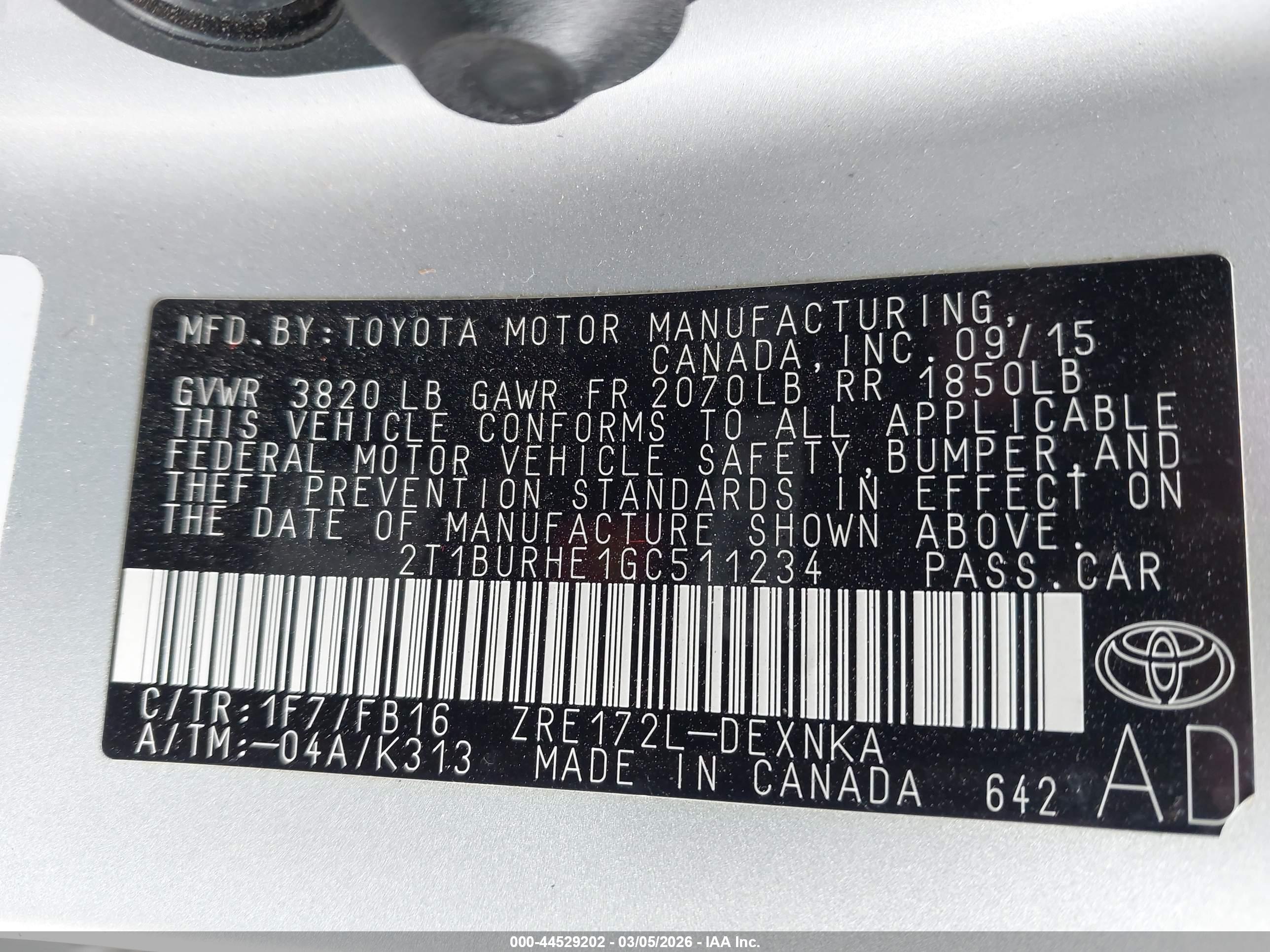 TOYOTA COROLLA image 9