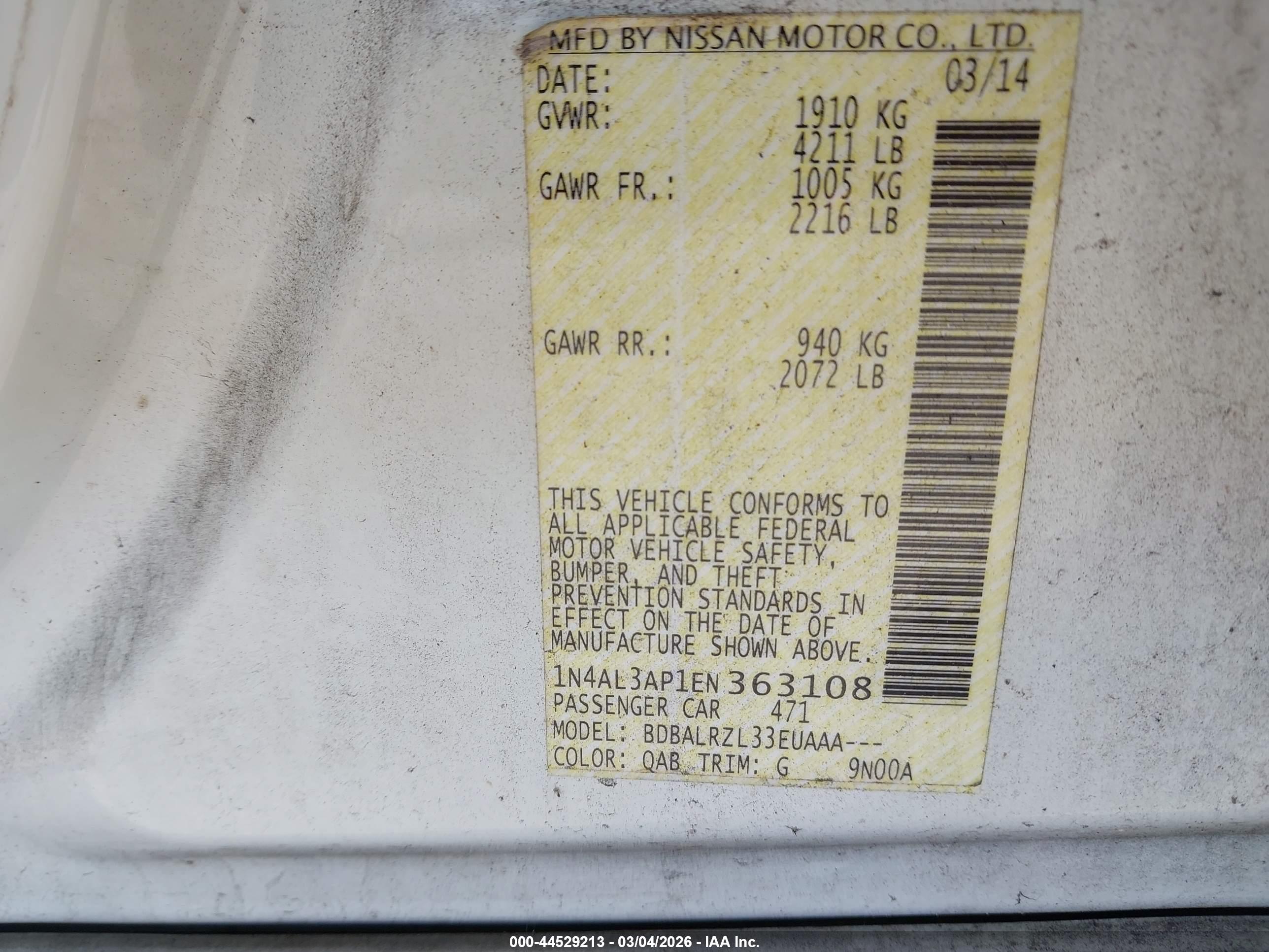 NISSAN ALTIMA image 9