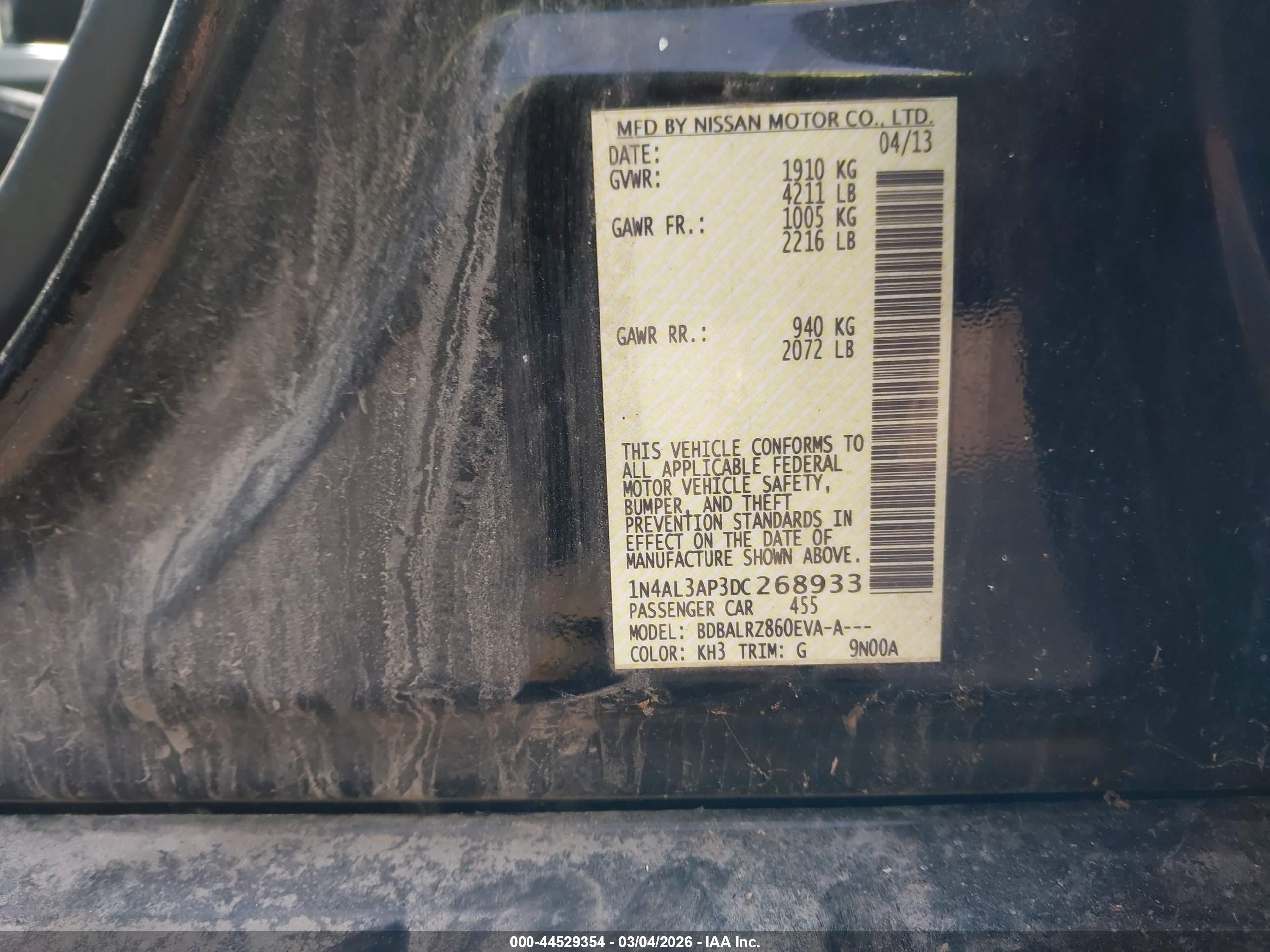 NISSAN ALTIMA image 9