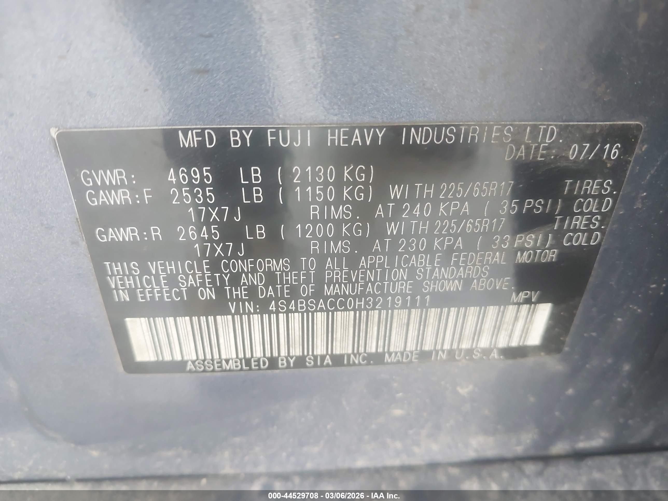 SUBARU OUTBACK image 9