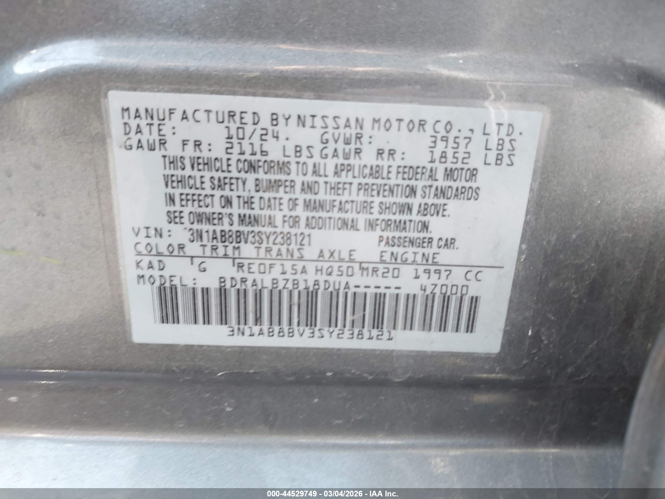 NISSAN SENTRA image 9