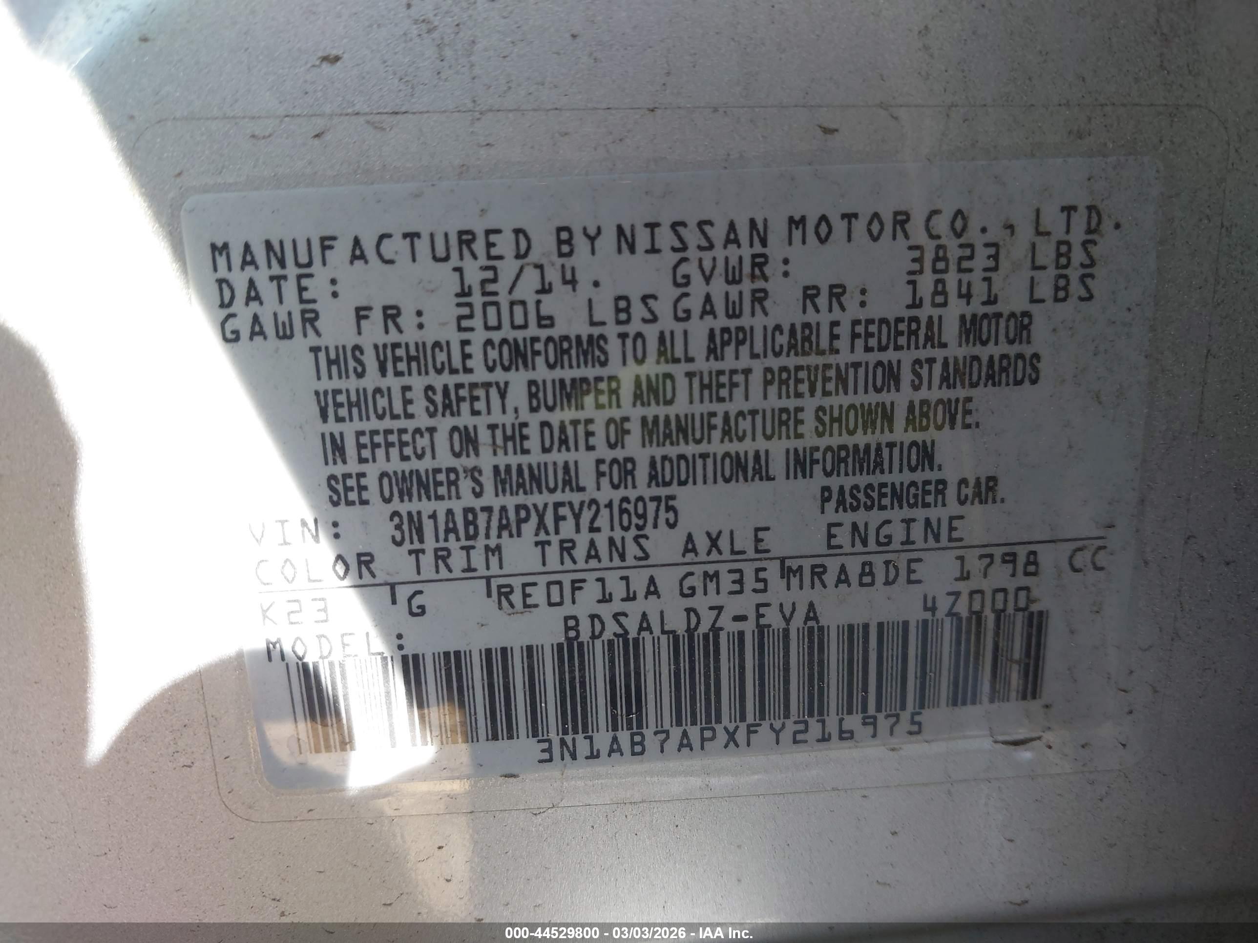 NISSAN SENTRA image 9