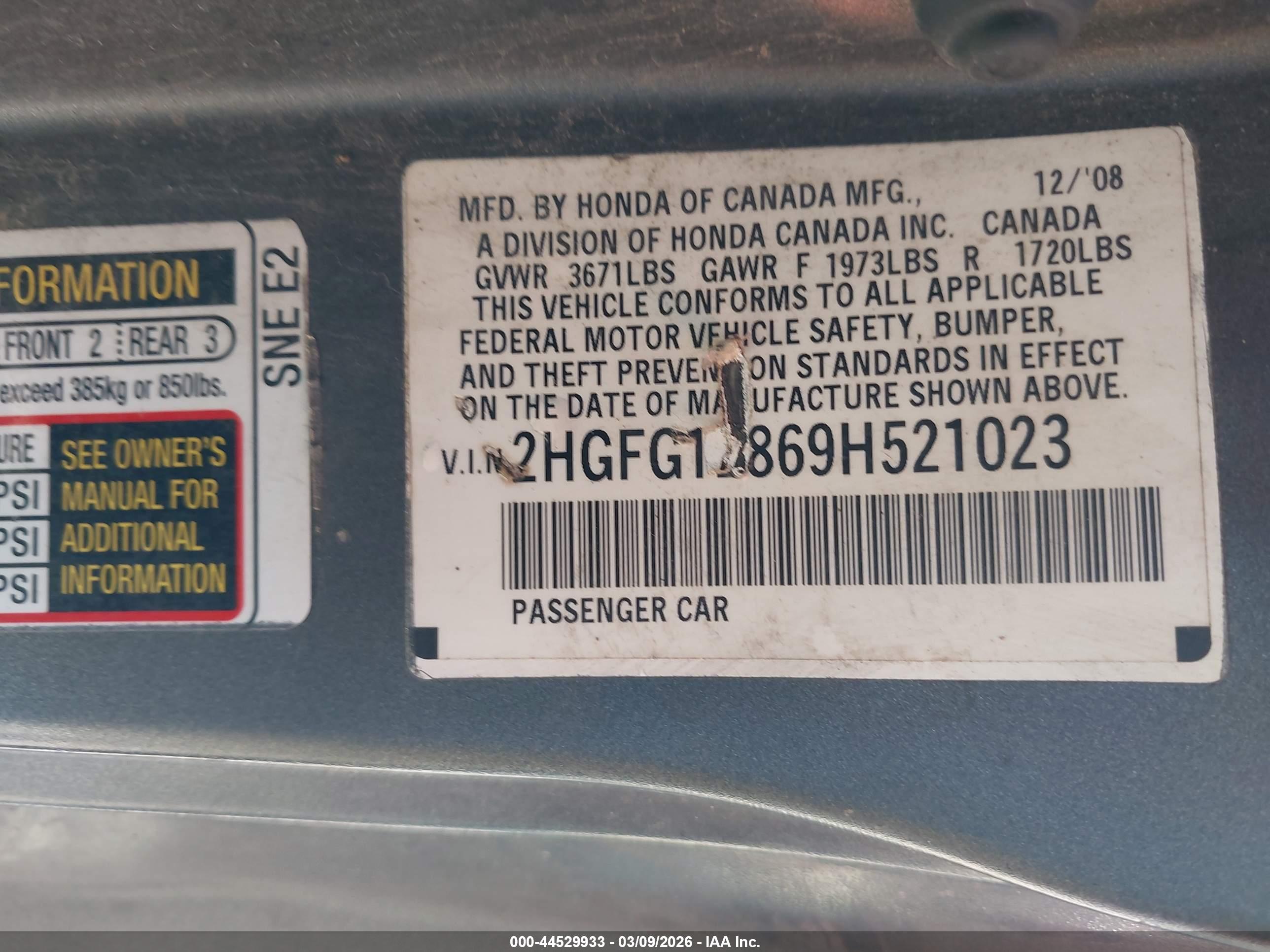 HONDA CIVIC image 9