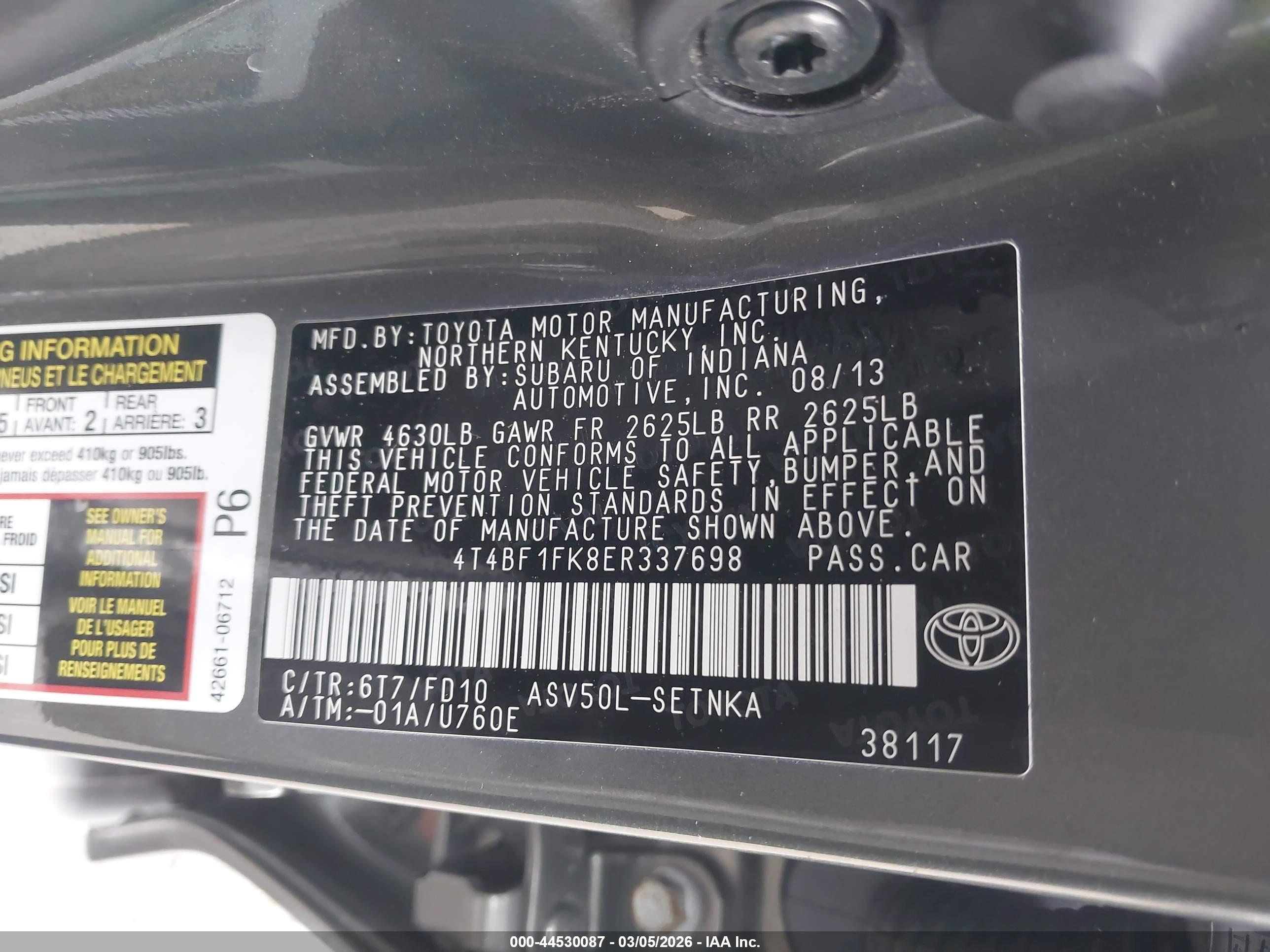 TOYOTA CAMRY image 9
